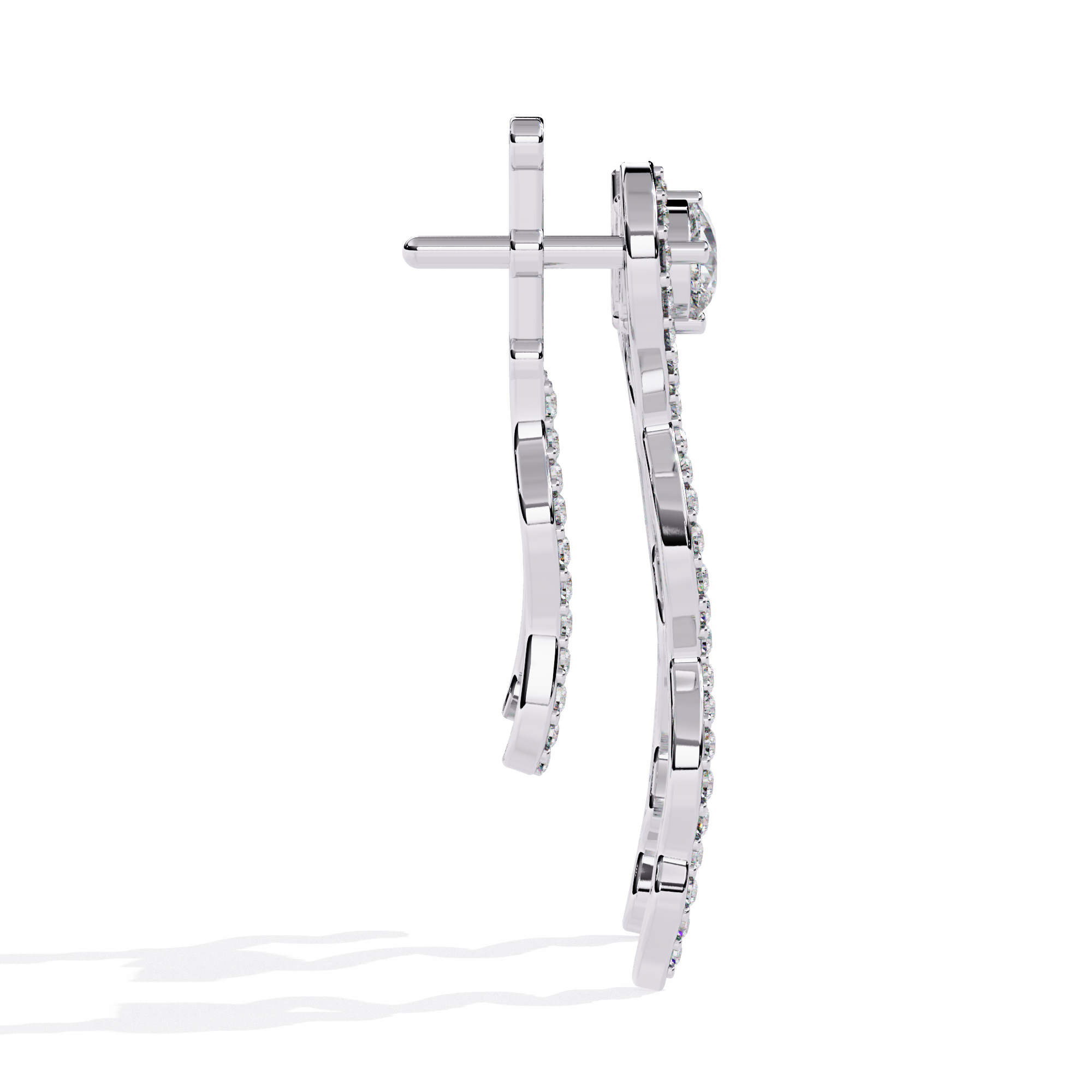 Buy 0.84ct Elegance Natural Diamond Earrings | Solitairekart