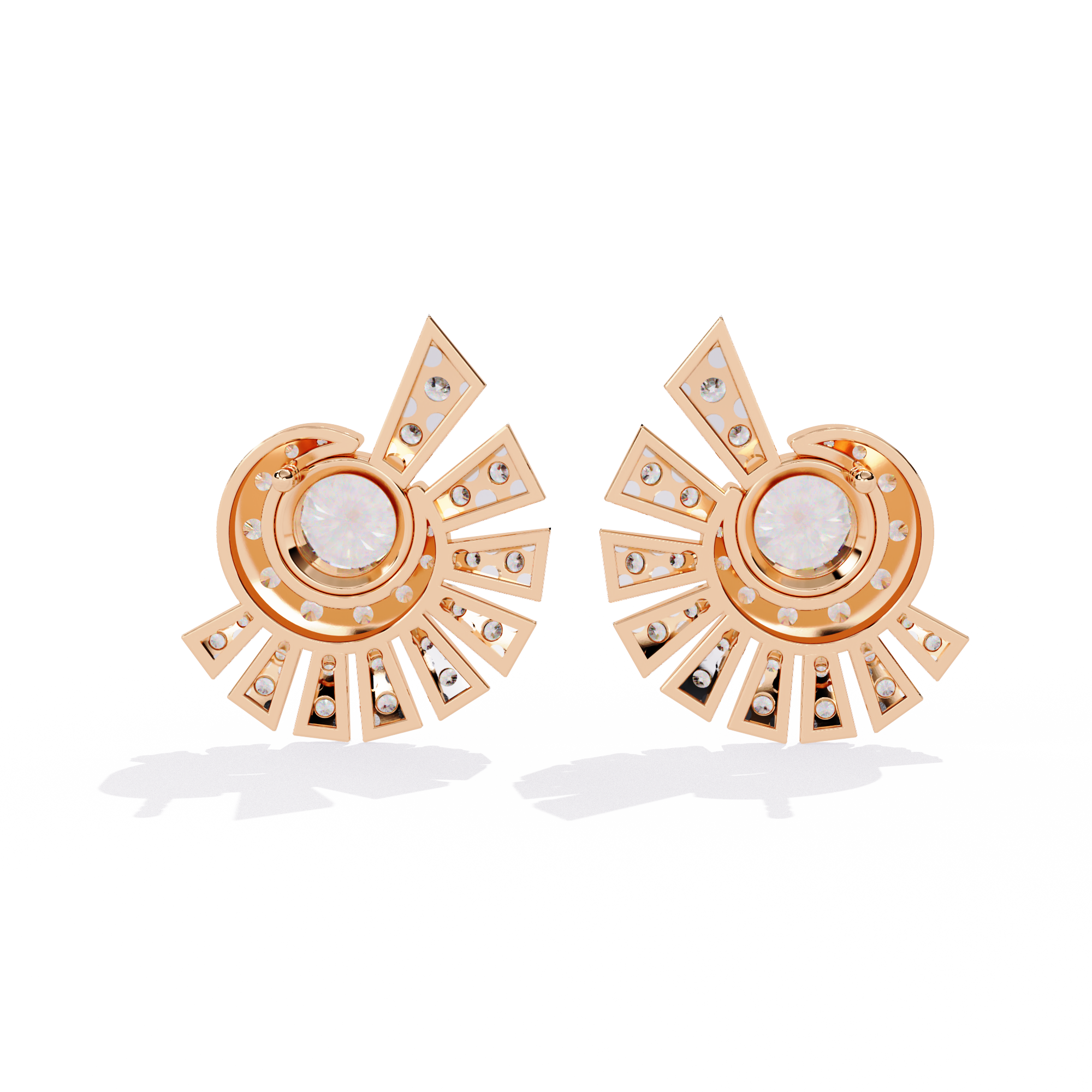 Buy Celestial Burst Natural Diamond Earrings |Solitairekart