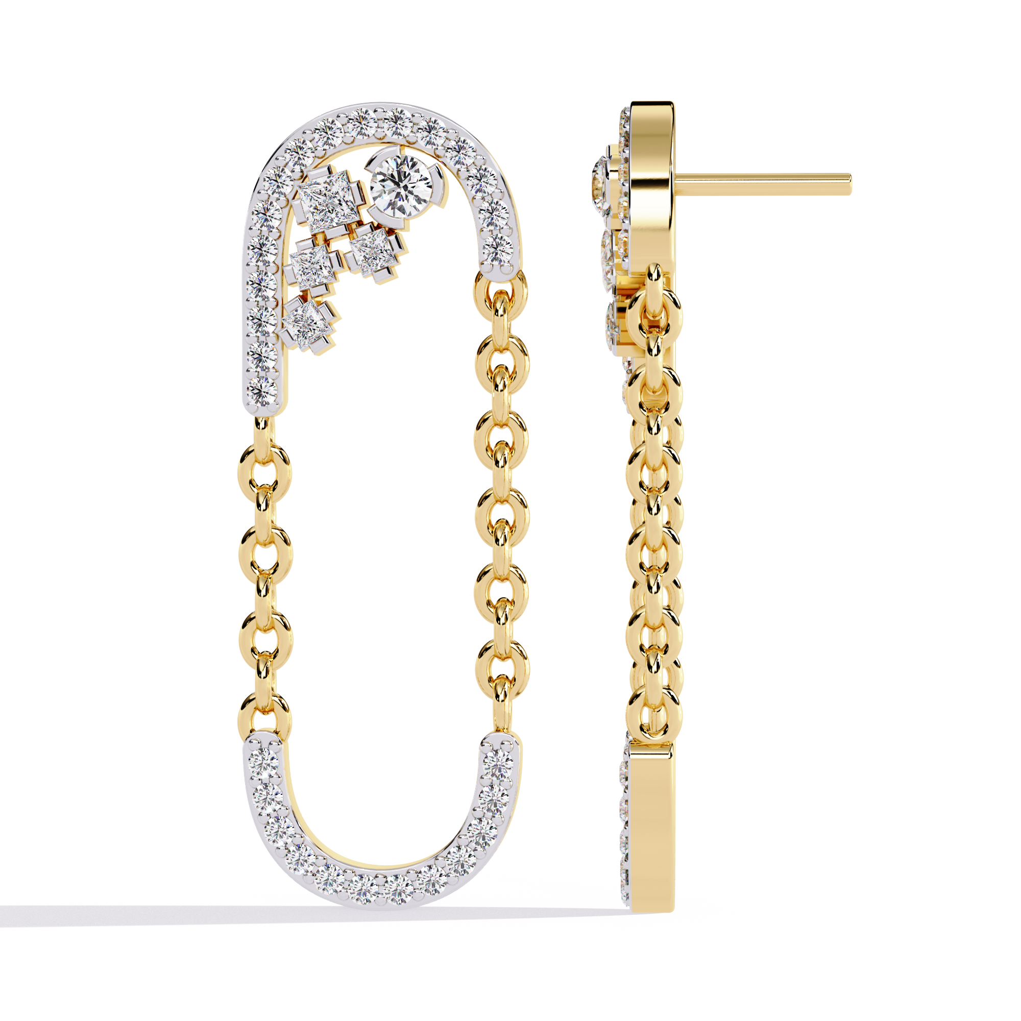 Buy Celestial Loop Natural Diamond Earrings | Solitairekart