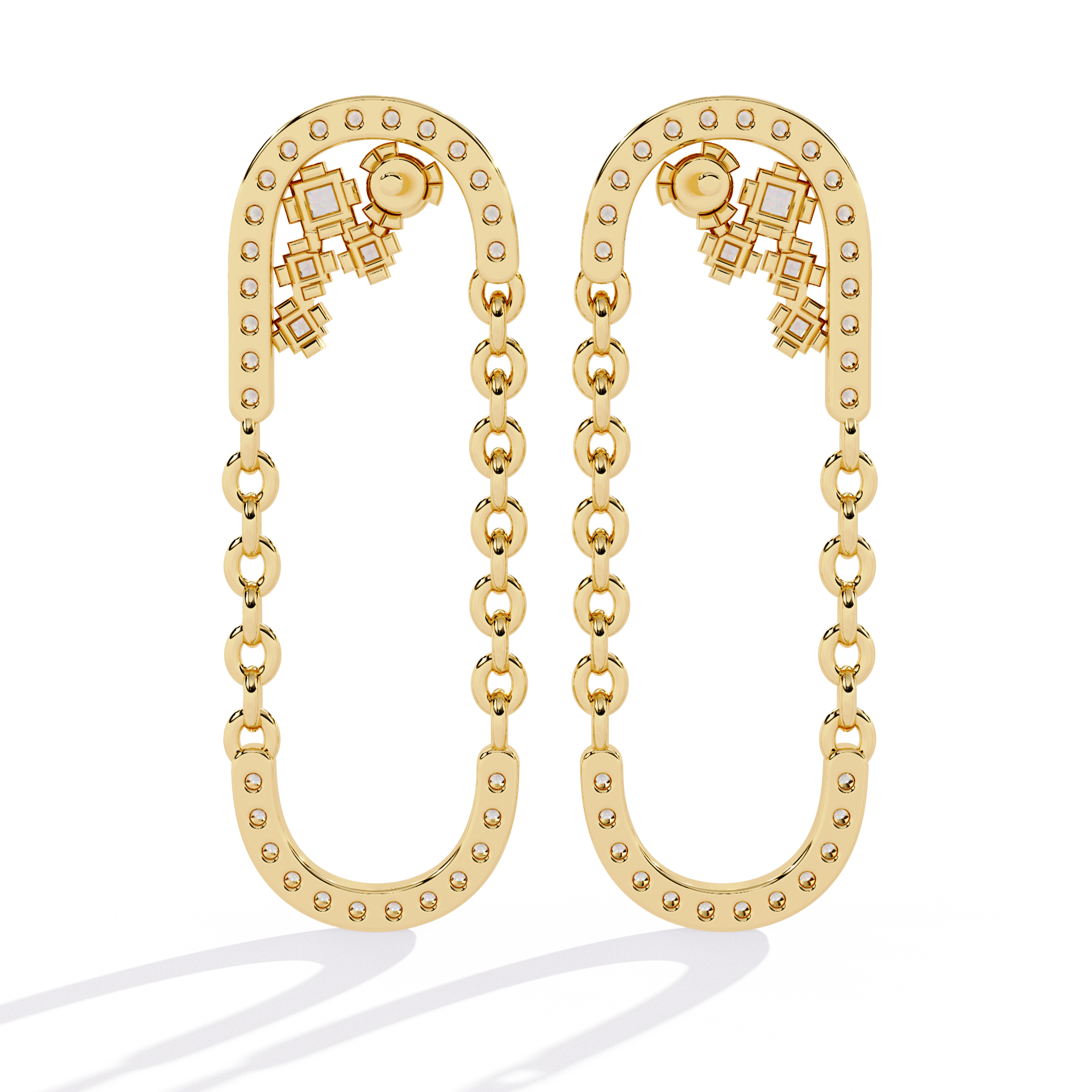 Buy Celestial Loop Natural Diamond Earrings | Solitairekart