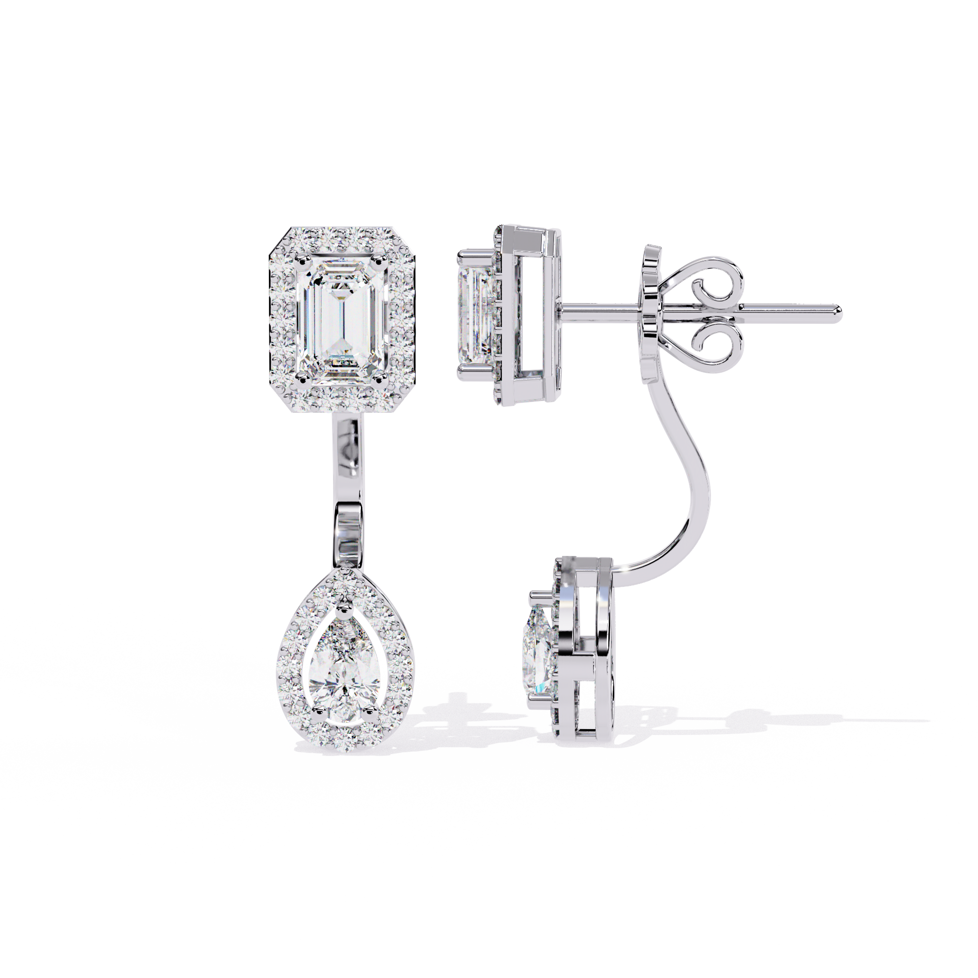 2.12ct Lab Grown Diamond Teardrop Earrings