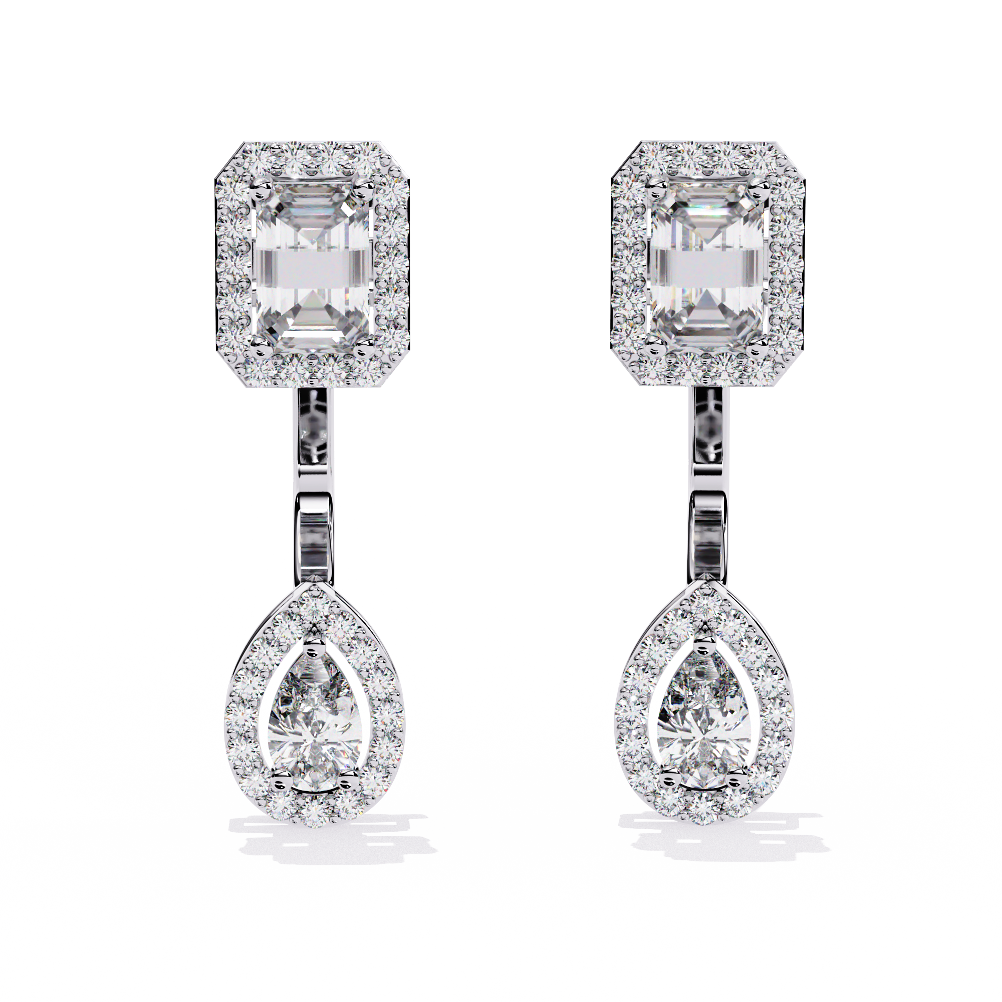 2.12ct Lab Grown Diamond Teardrop Earrings