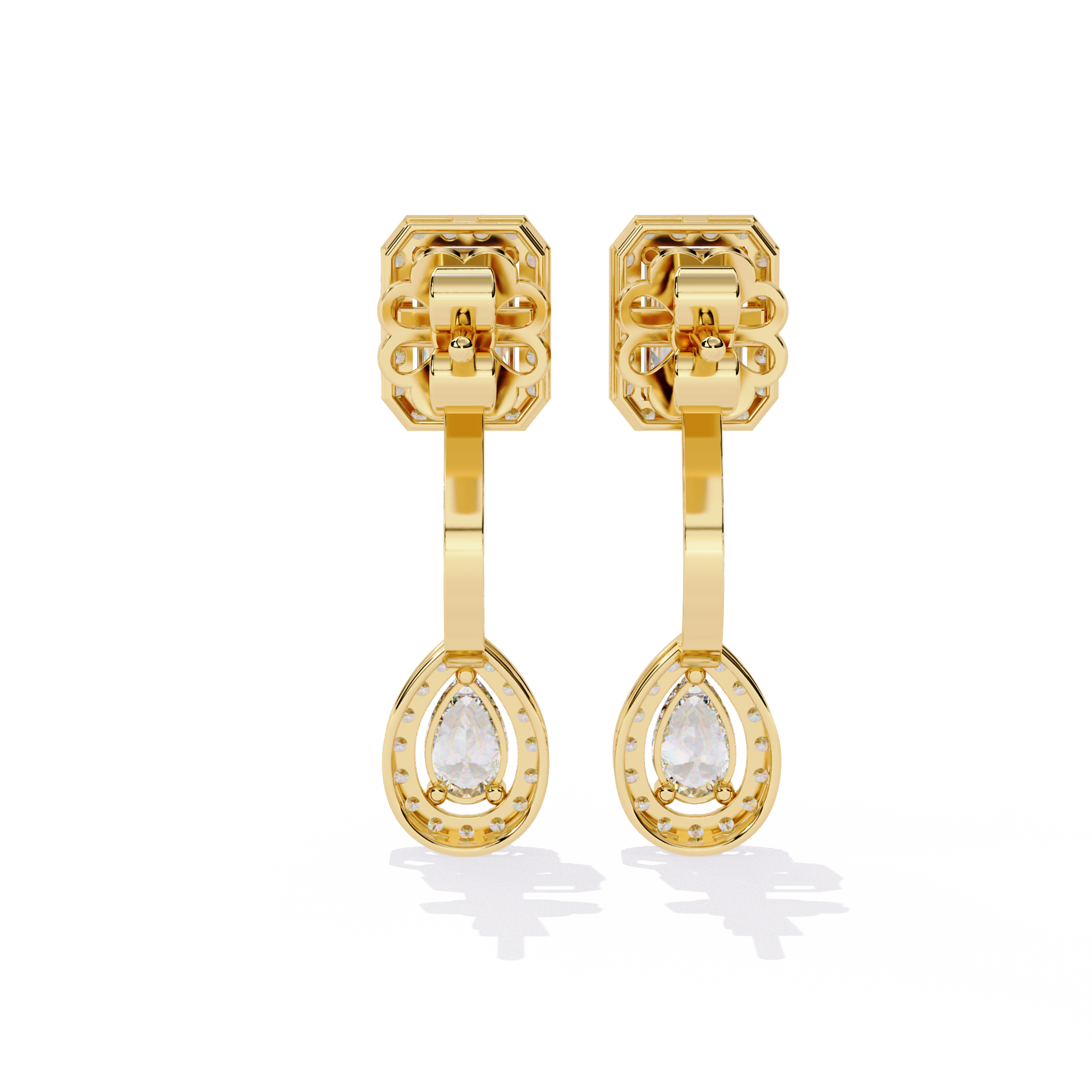 2.12ct Lab Grown Diamond Teardrop Earrings