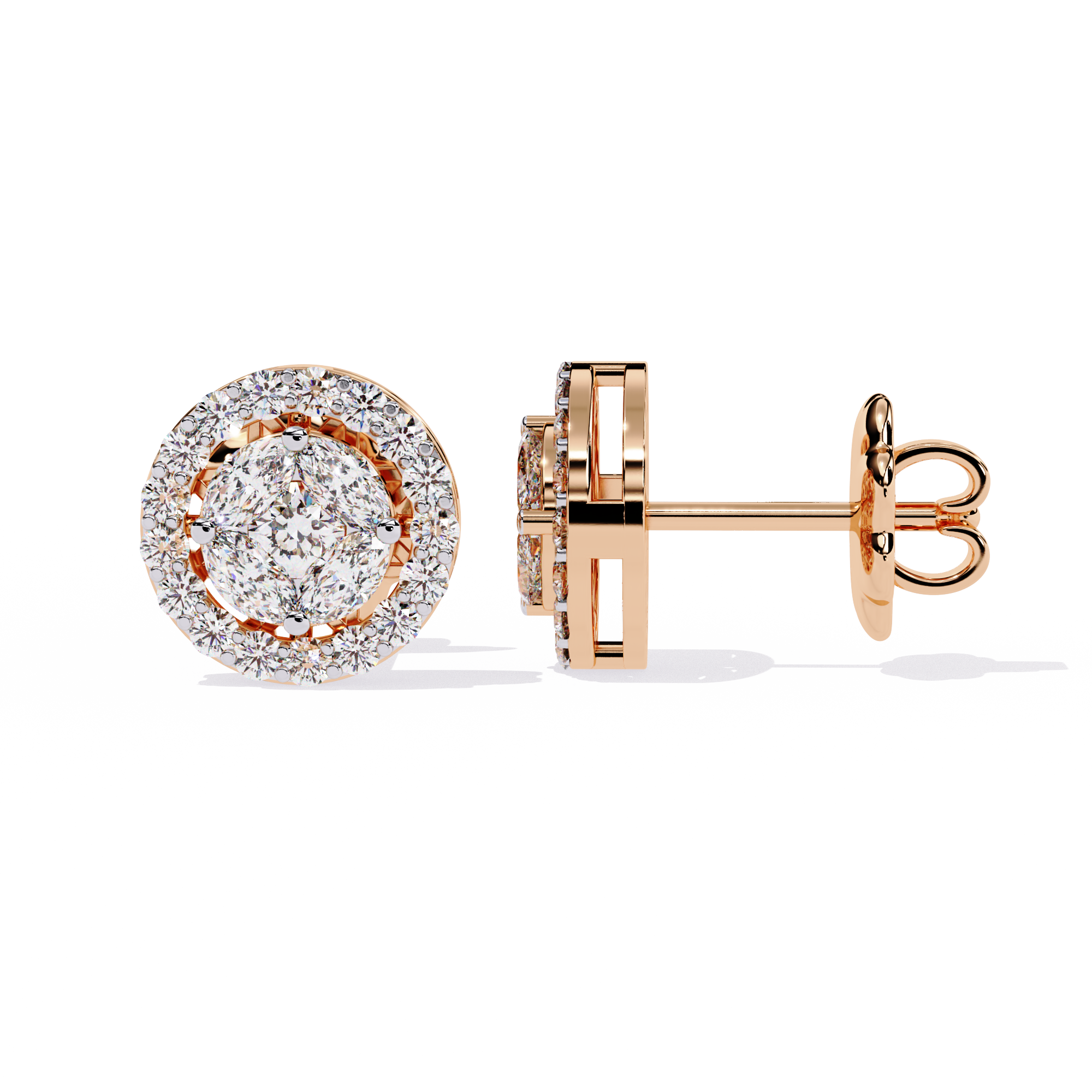 1.51ct Celestial Halo Lab Grown Diamond Earrings