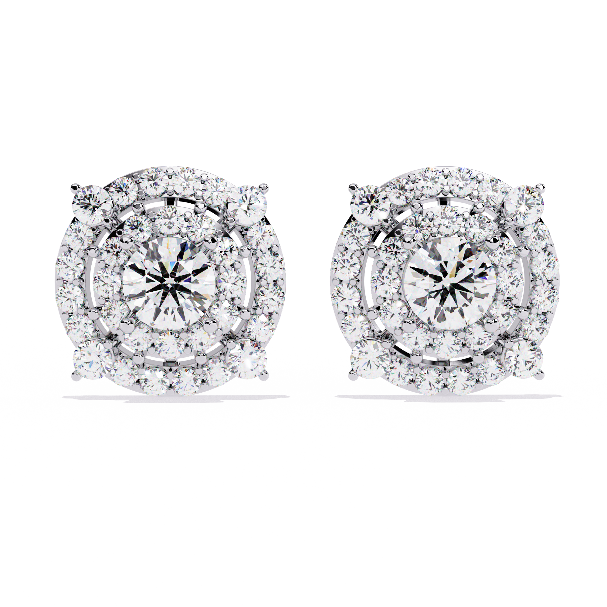 2.29 Carat Lab-Grown Diamond Stud Earrings – EF Color VS Clarity