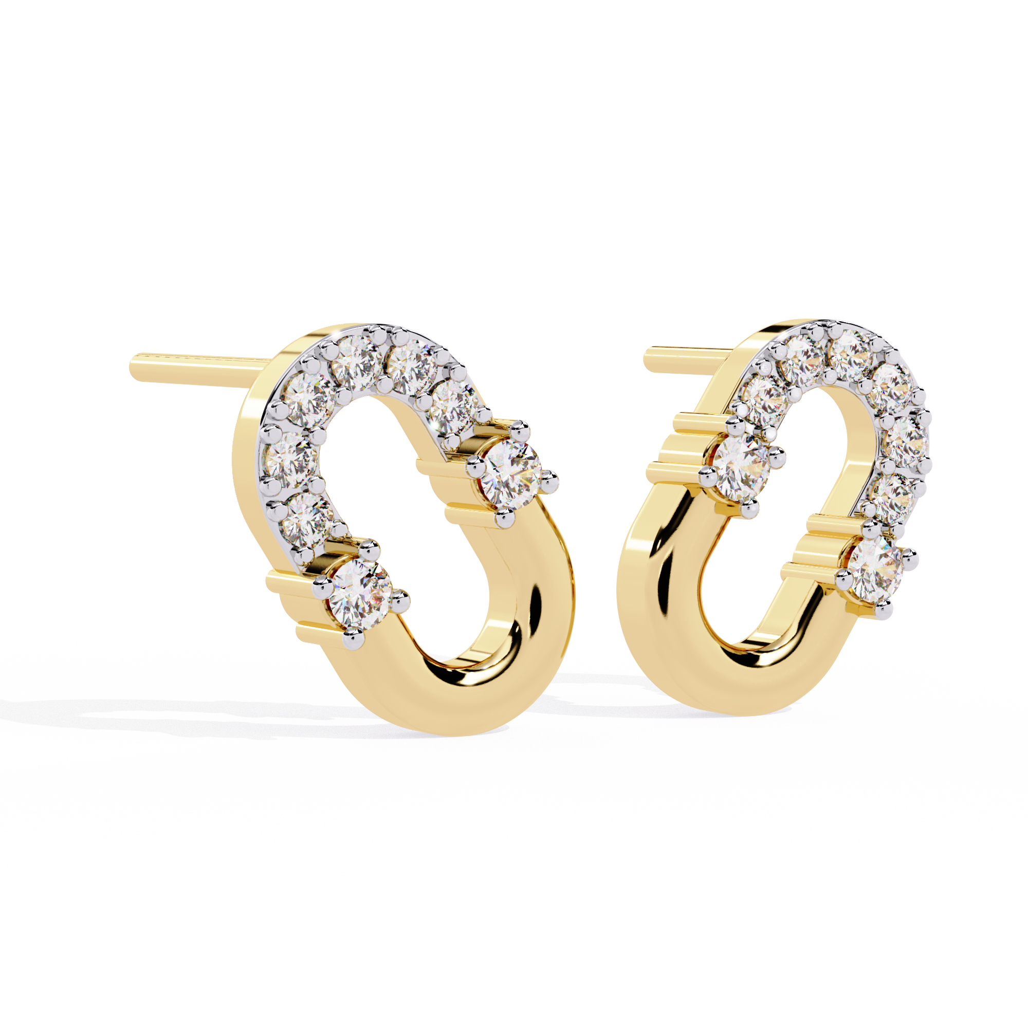 Shop Now Eternal Link Natural Diamond Studs | Solitairekart