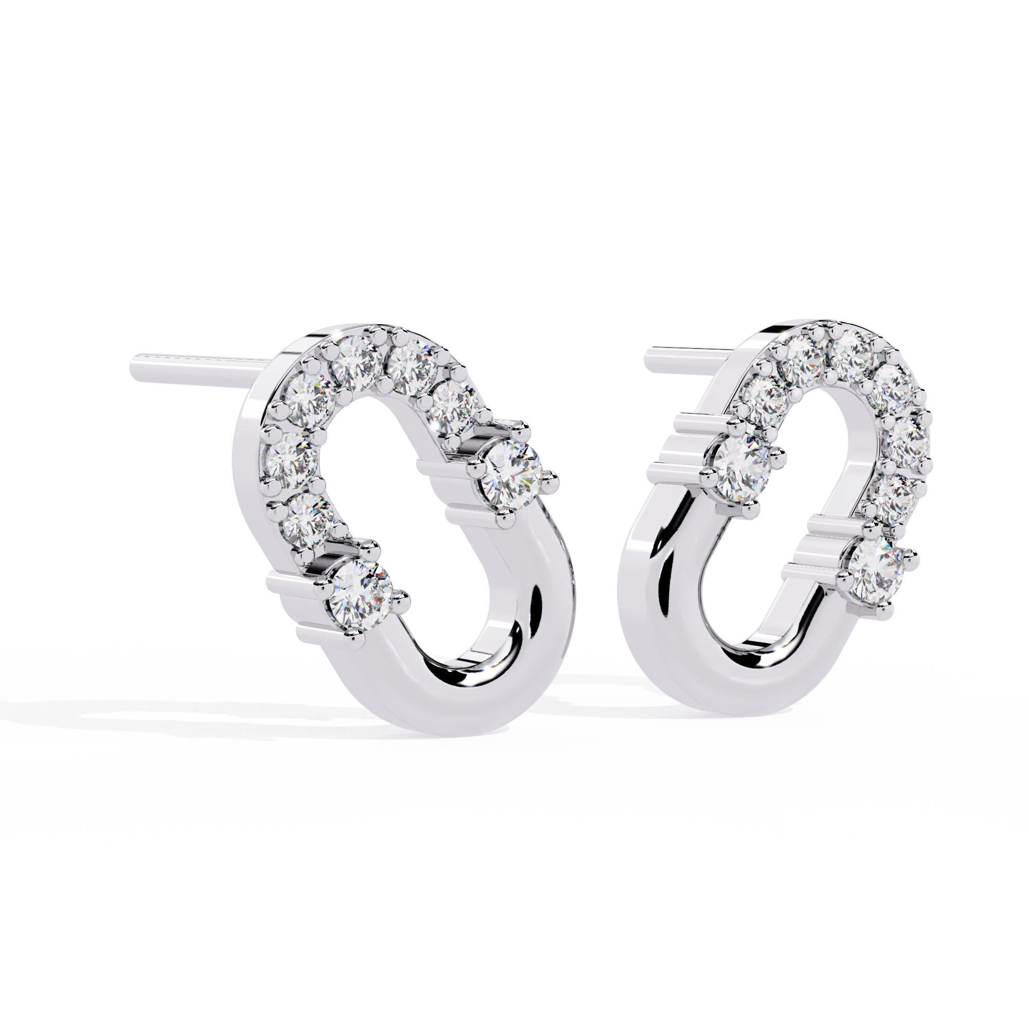 Shop Now Eternal Link Natural Diamond Studs | Solitairekart