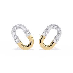Solitairekart 0.21ct Eternal Link Natural Diamond Stud Earrings-HI Color, VS-SI Clarity