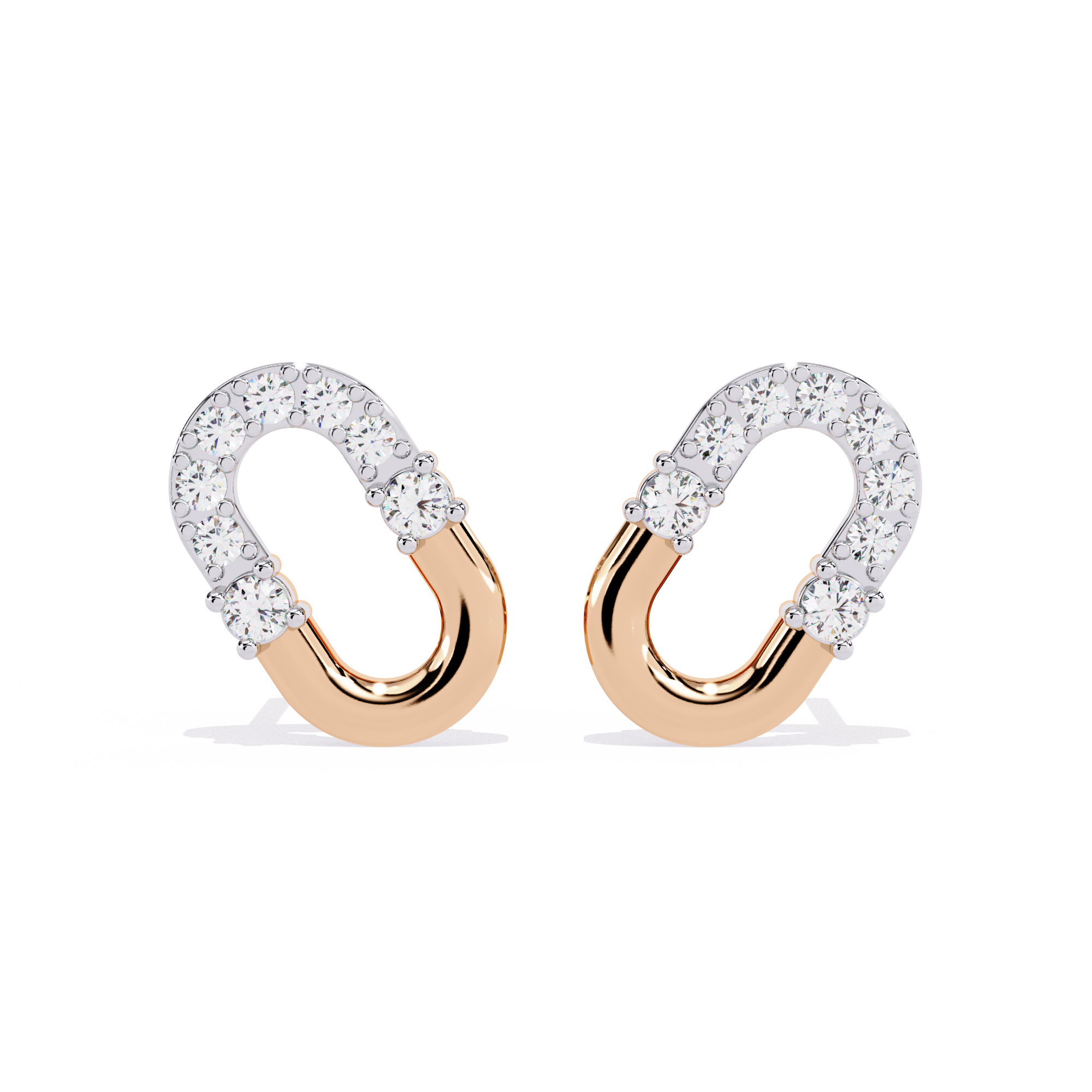 Shop Now Eternal Link Natural Diamond Studs | Solitairekart