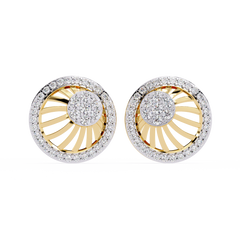 0.38ct Lab Grown Diamond Sunburst Earrings