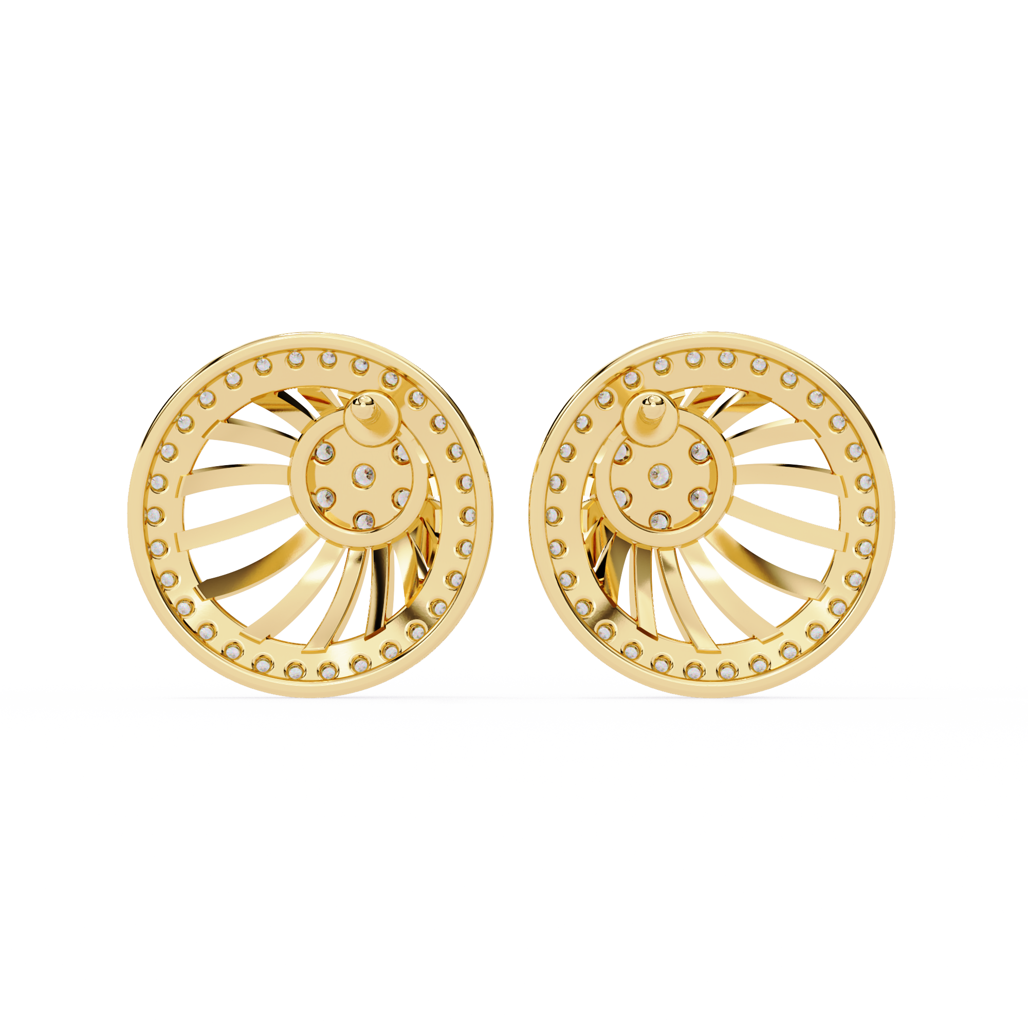 0.38ct Lab Grown Diamond Sunburst Earrings