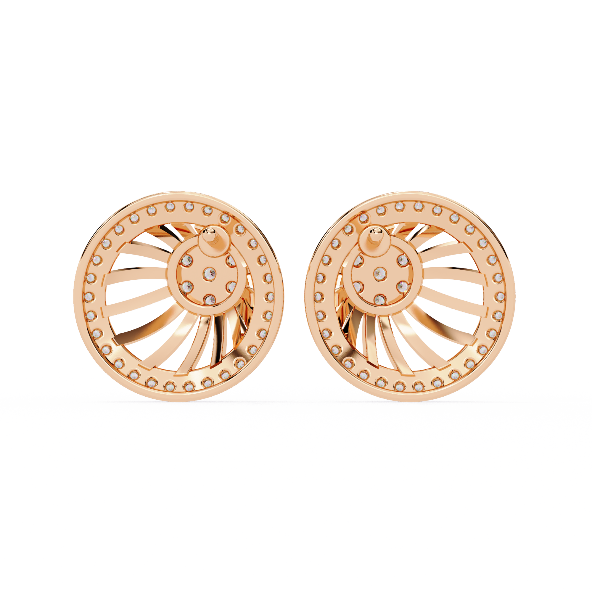 0.38ct Lab Grown Diamond Sunburst Earrings