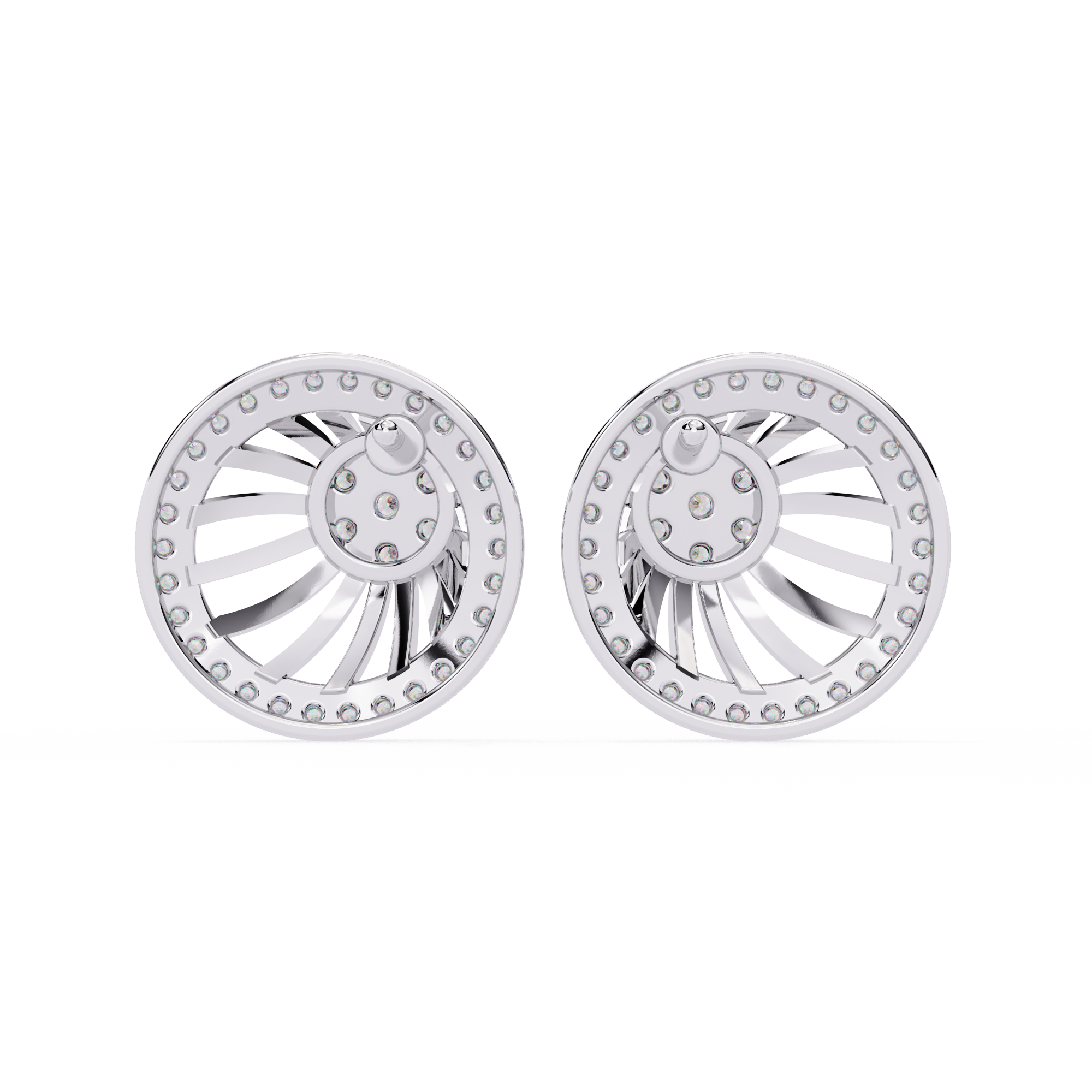 0.38ct Lab Grown Diamond Sunburst Earrings