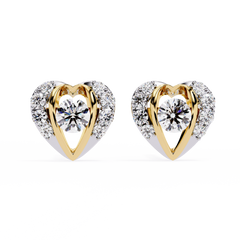 Solitairekart 0.74ct Eternal Natural Diamond Heart Earrings-HI Color, VS-SI Clarity