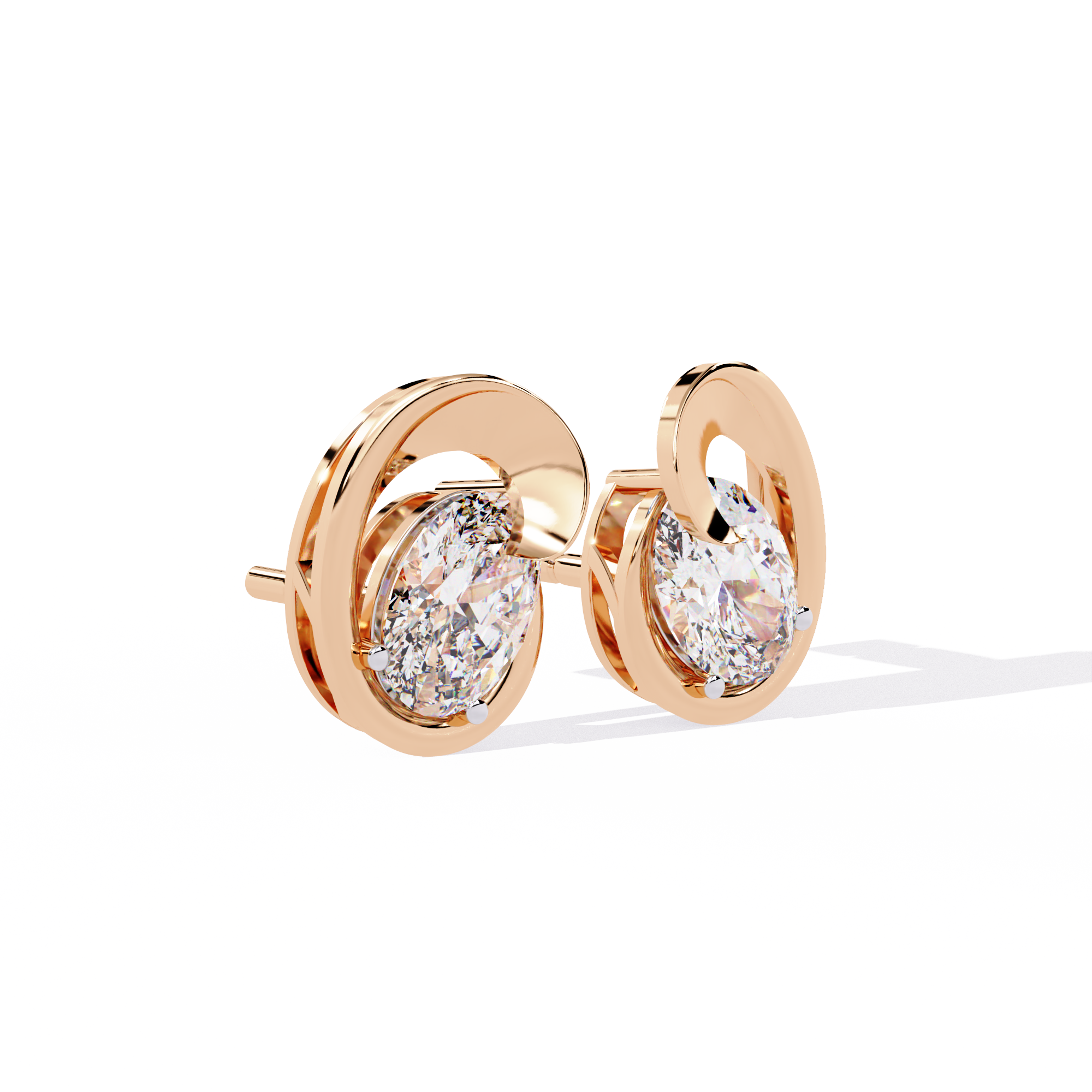 1.32ct Oval Stud Lab Grown Diamond Earrings
