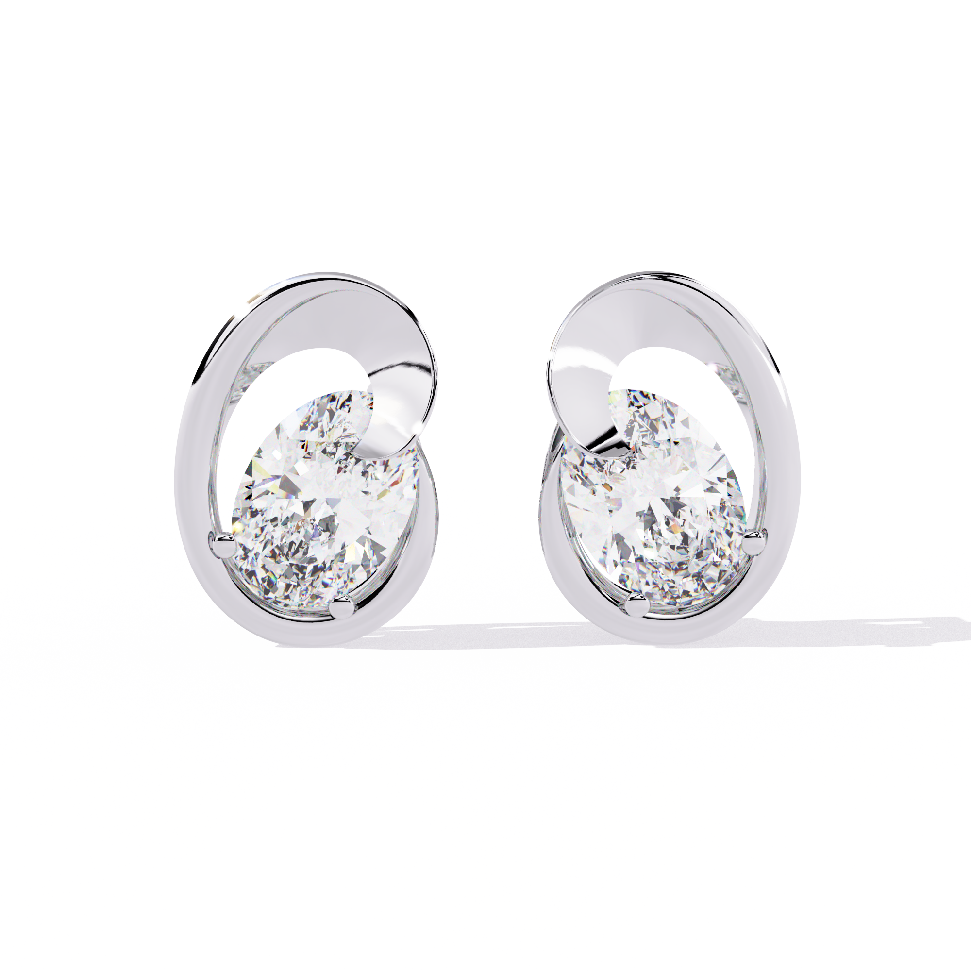 1.32ct Oval Stud Lab Grown Diamond Earrings