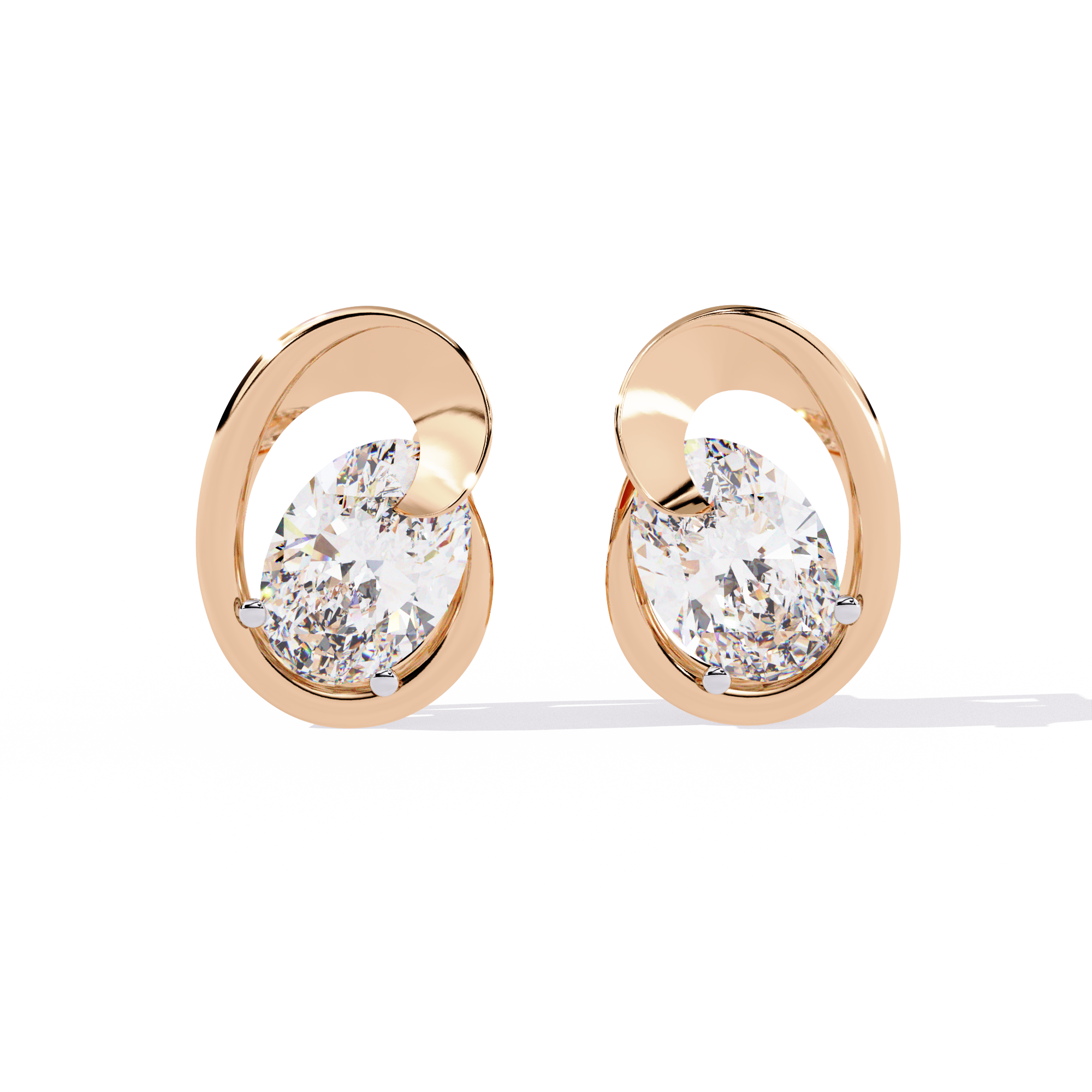 1.32ct Oval Stud Lab Grown Diamond Earrings