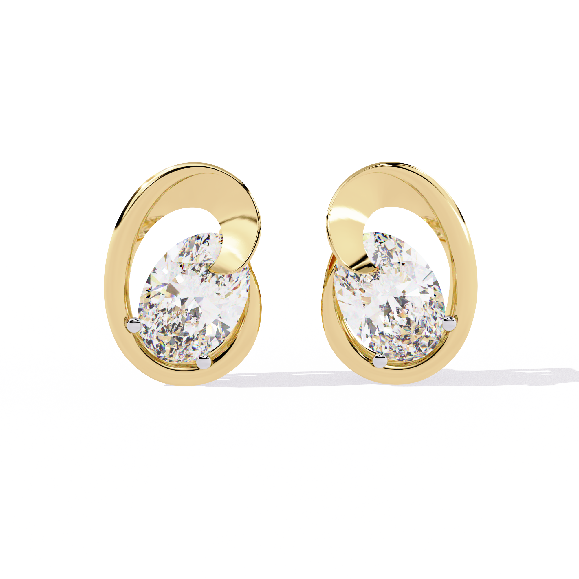 1.32ct Oval Stud Lab Grown Diamond Earrings
