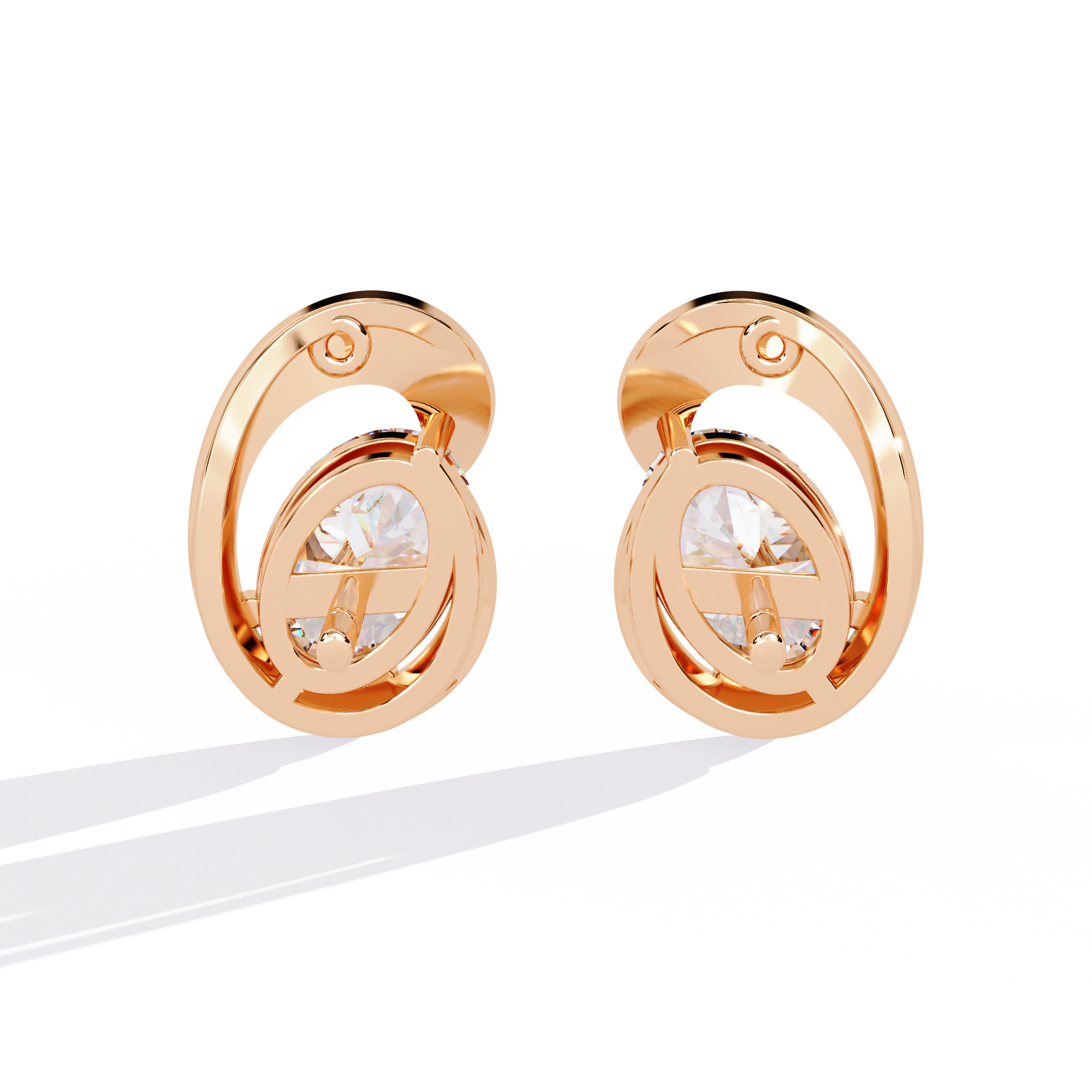 1.32ct Oval Stud Lab Grown Diamond Earrings