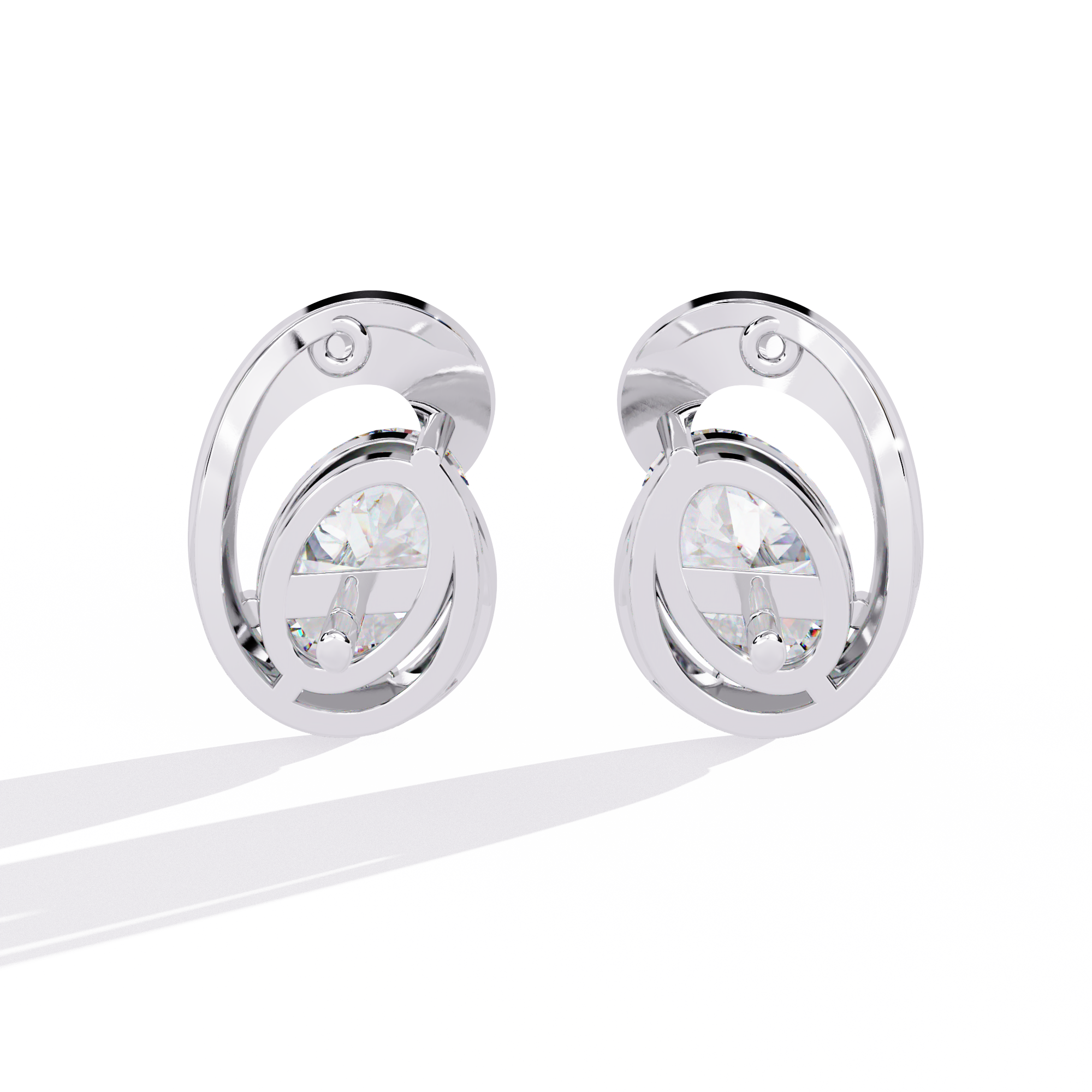 1.32ct Oval Stud Lab Grown Diamond Earrings