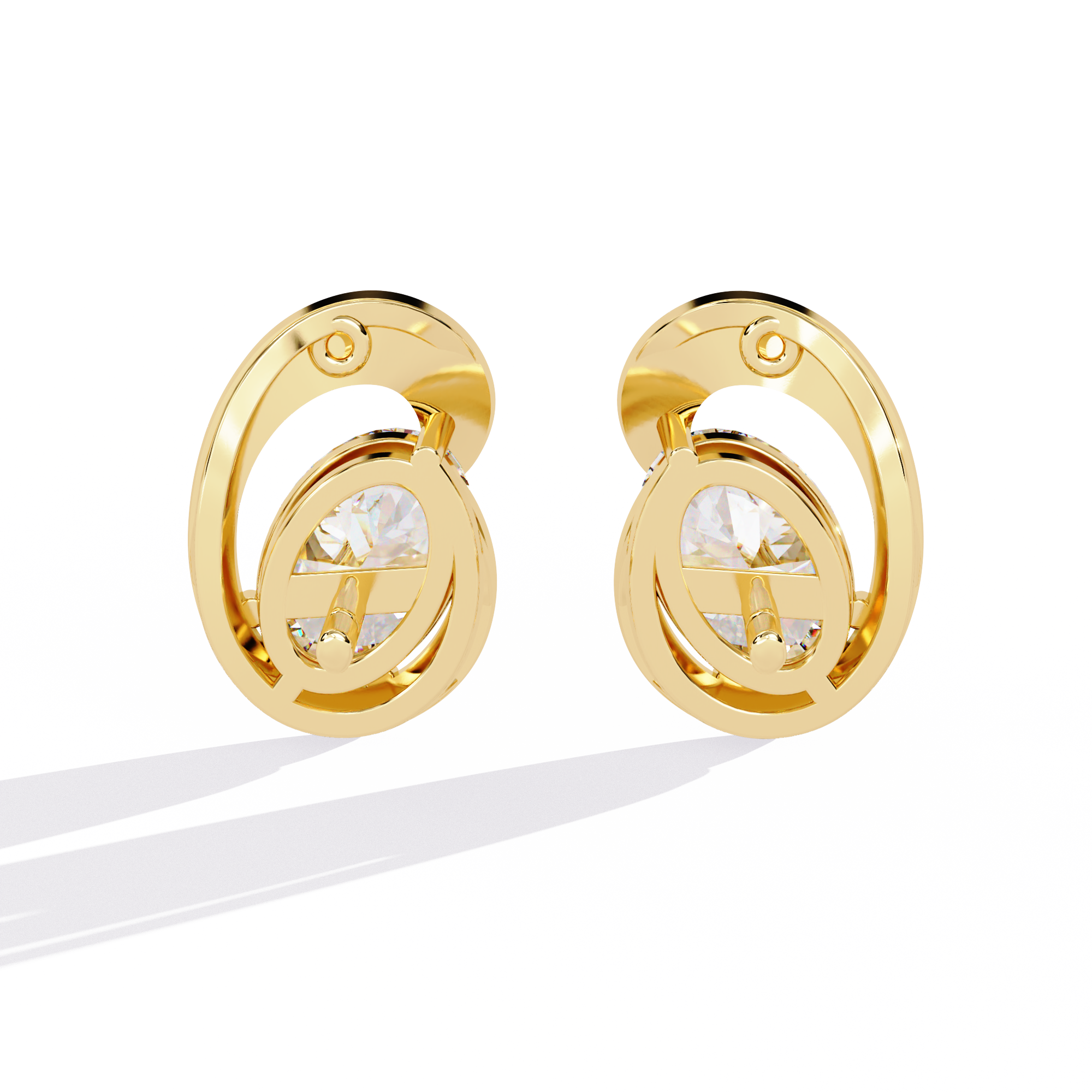 1.32ct Oval Stud Lab Grown Diamond Earrings