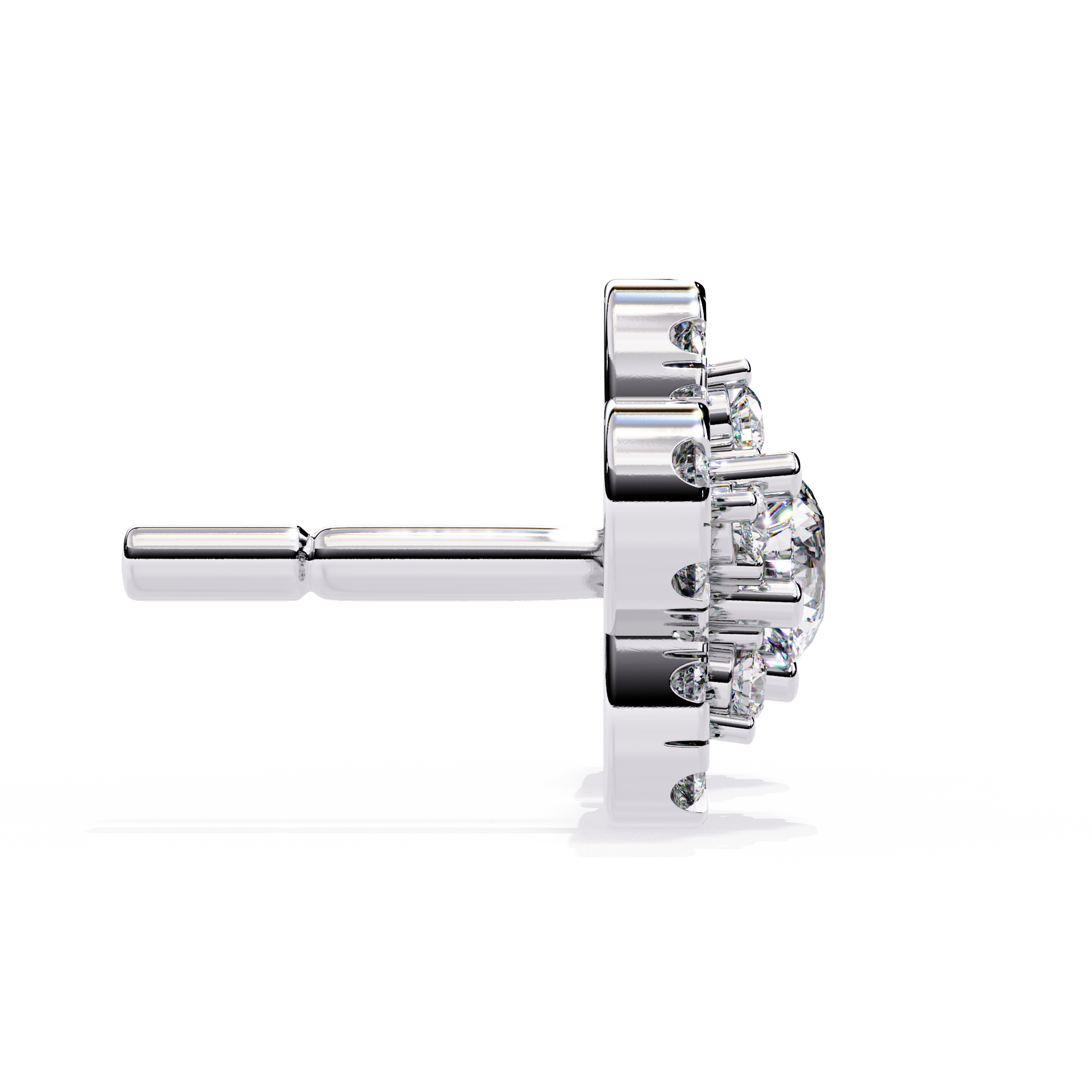 0.87ct Natural Diamond Floral Earrings | Solitairekart