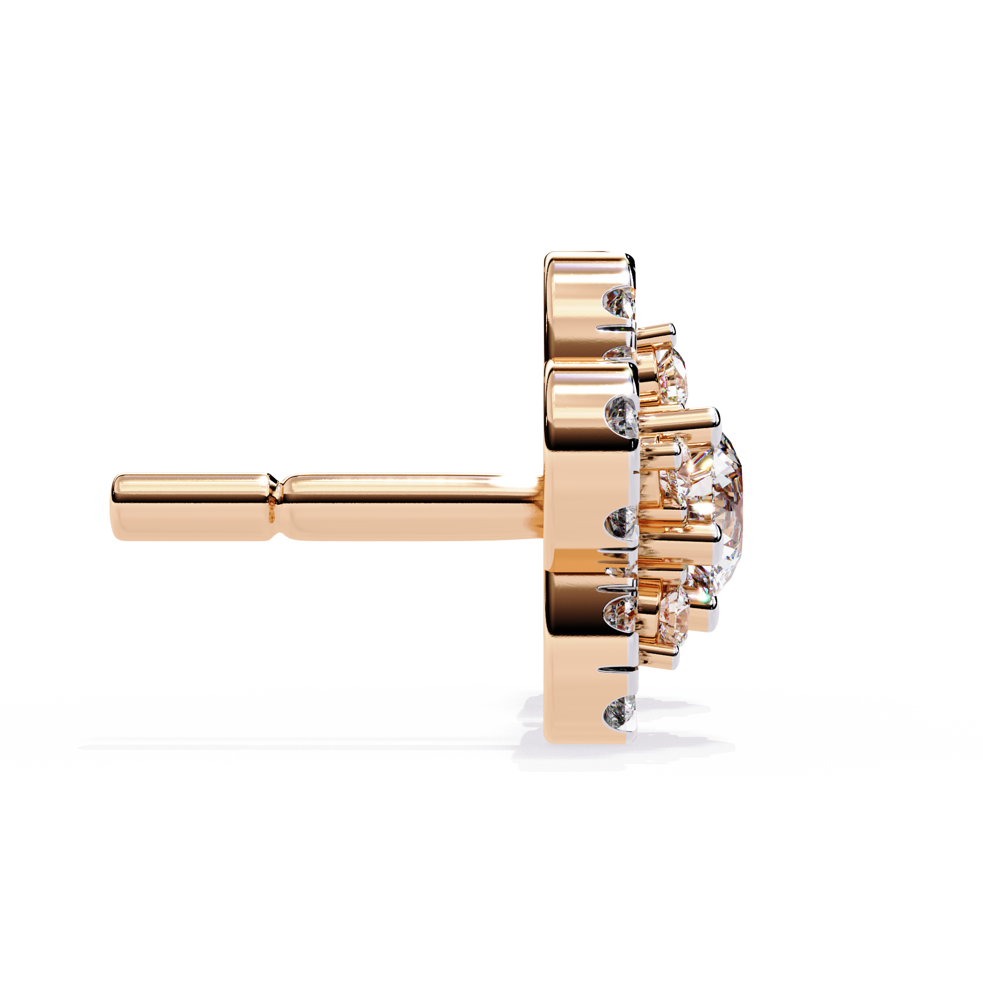 0.87ct Natural Diamond Floral Earrings | Solitairekart