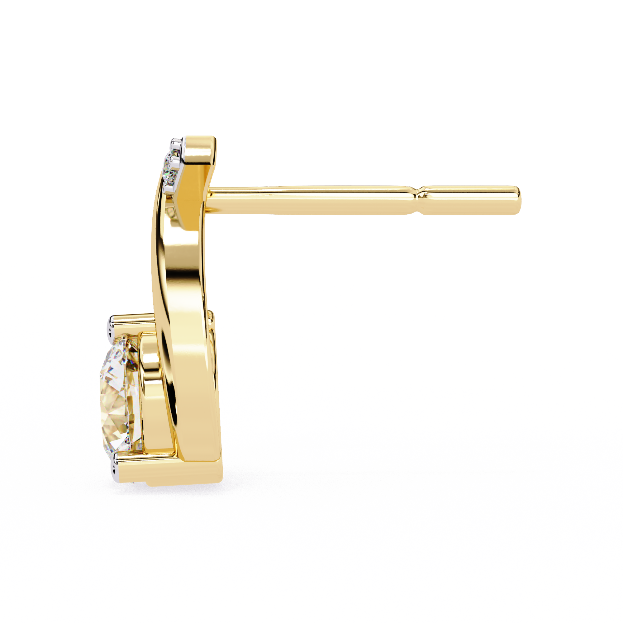 1.27ct Natural Diamond Twist Studs | Solitairekart