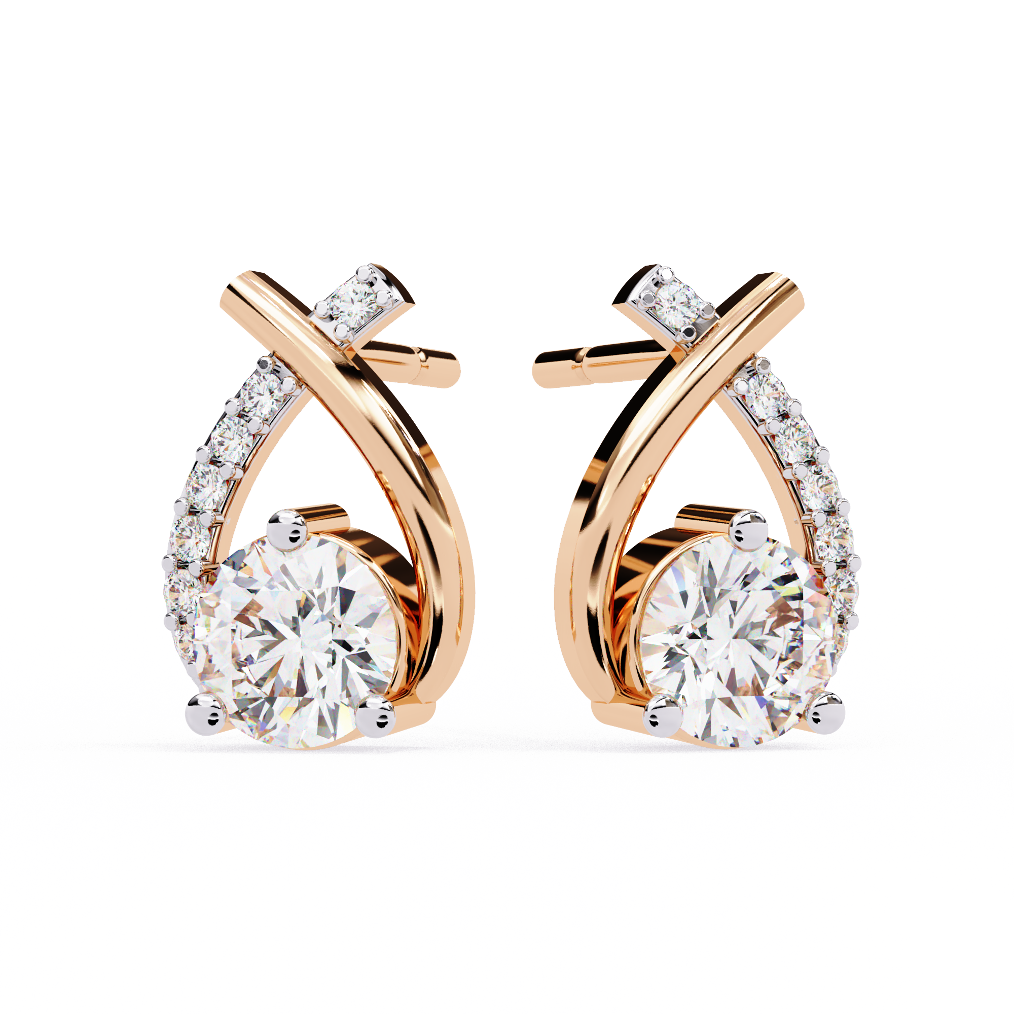1.27ct Crossover Lab Grown Diamond Earrings