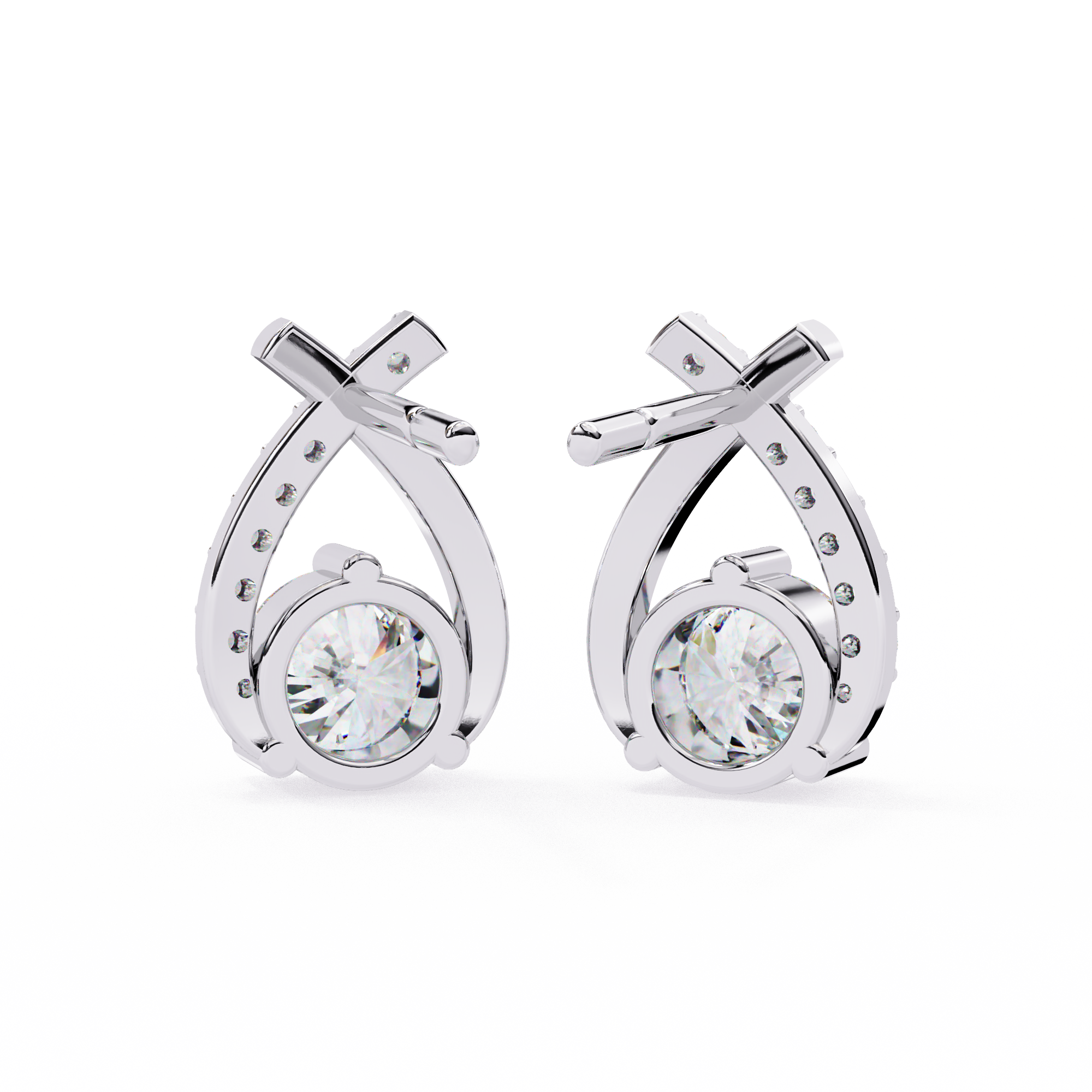 1.27ct Crossover Lab Grown Diamond Earrings