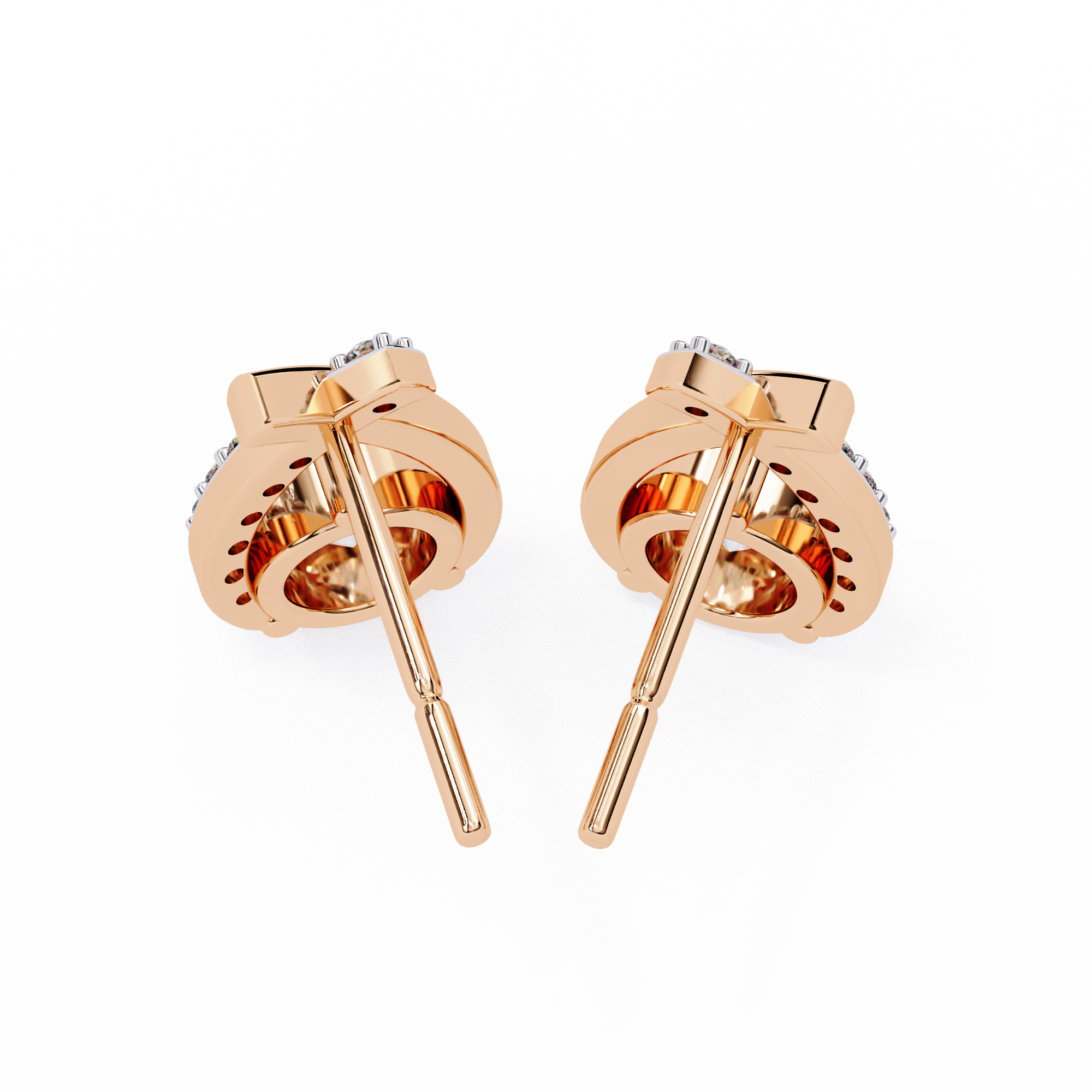 1.27ct Natural Diamond Twist Studs | Solitairekart