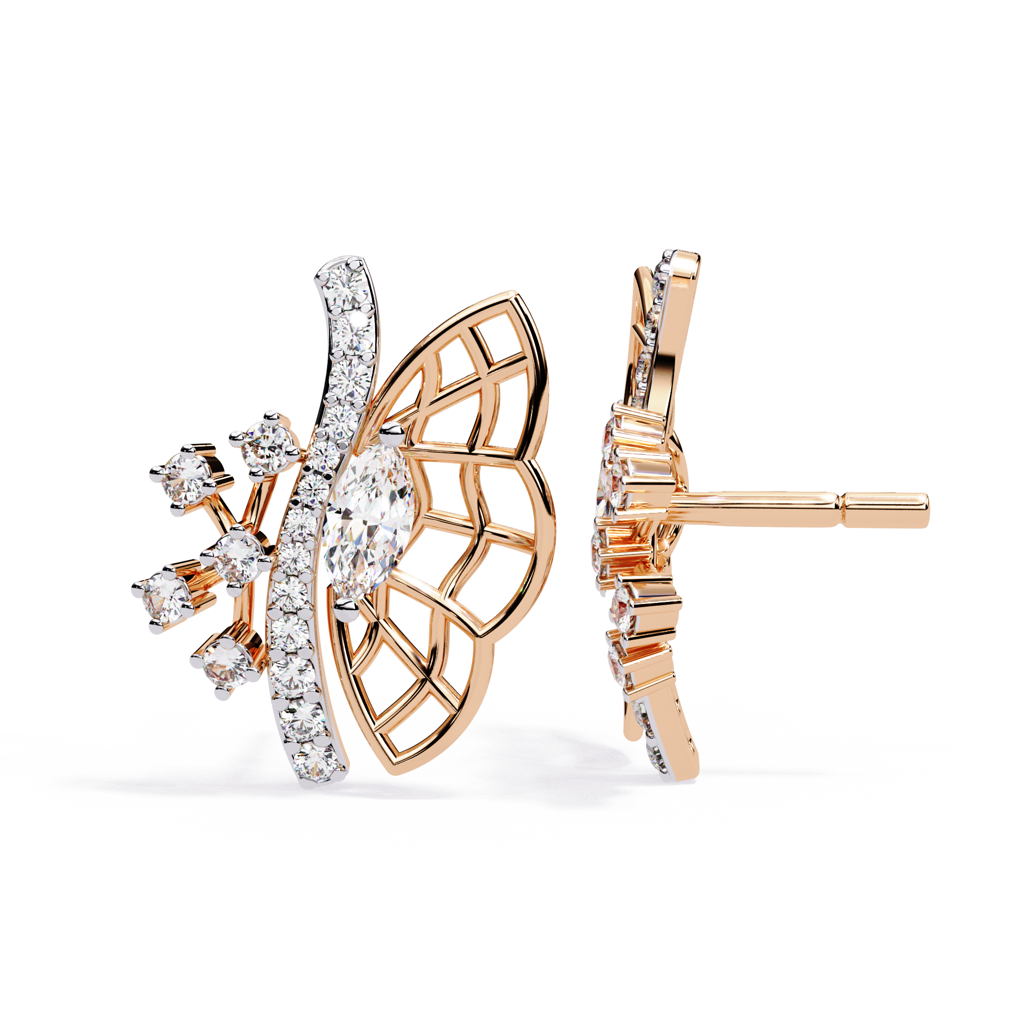 0.37ct Marquise Flutter Lab Grown Diamond Earrings
