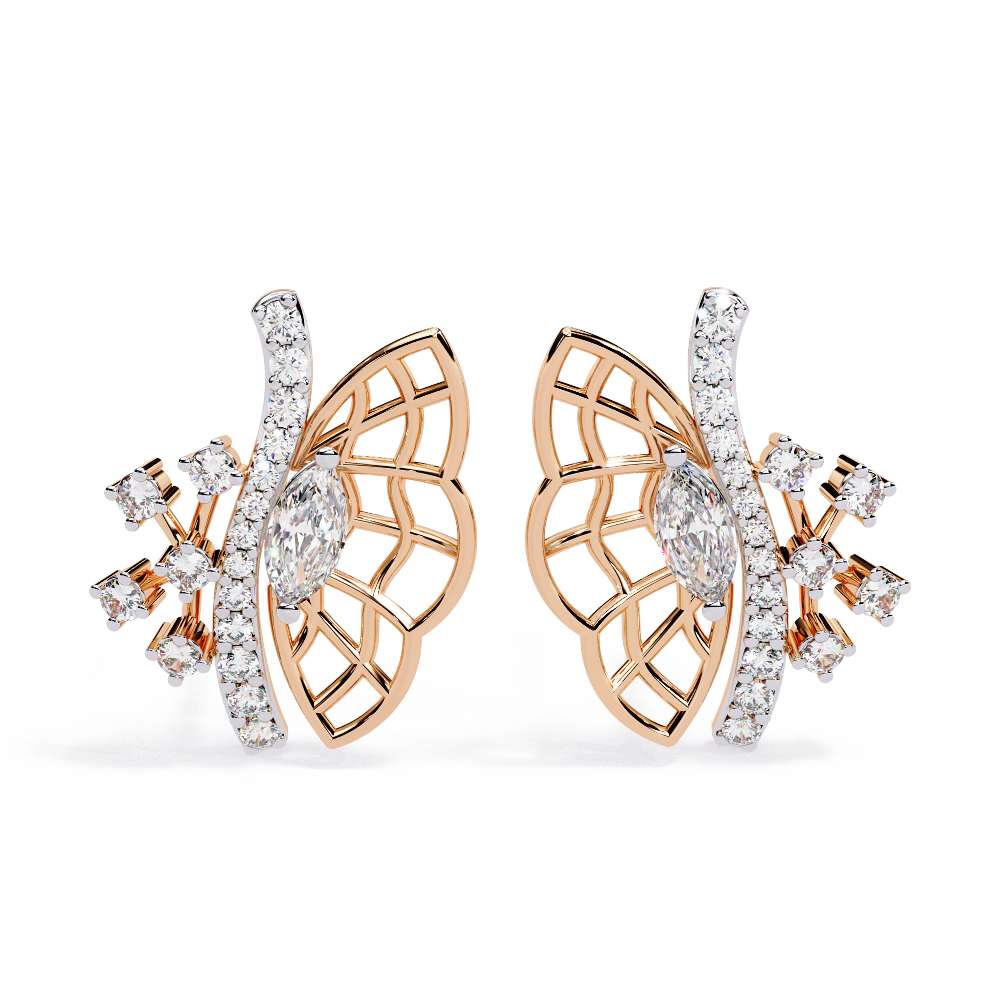 0.37ct Marquise Flutter Lab Grown Diamond Earrings