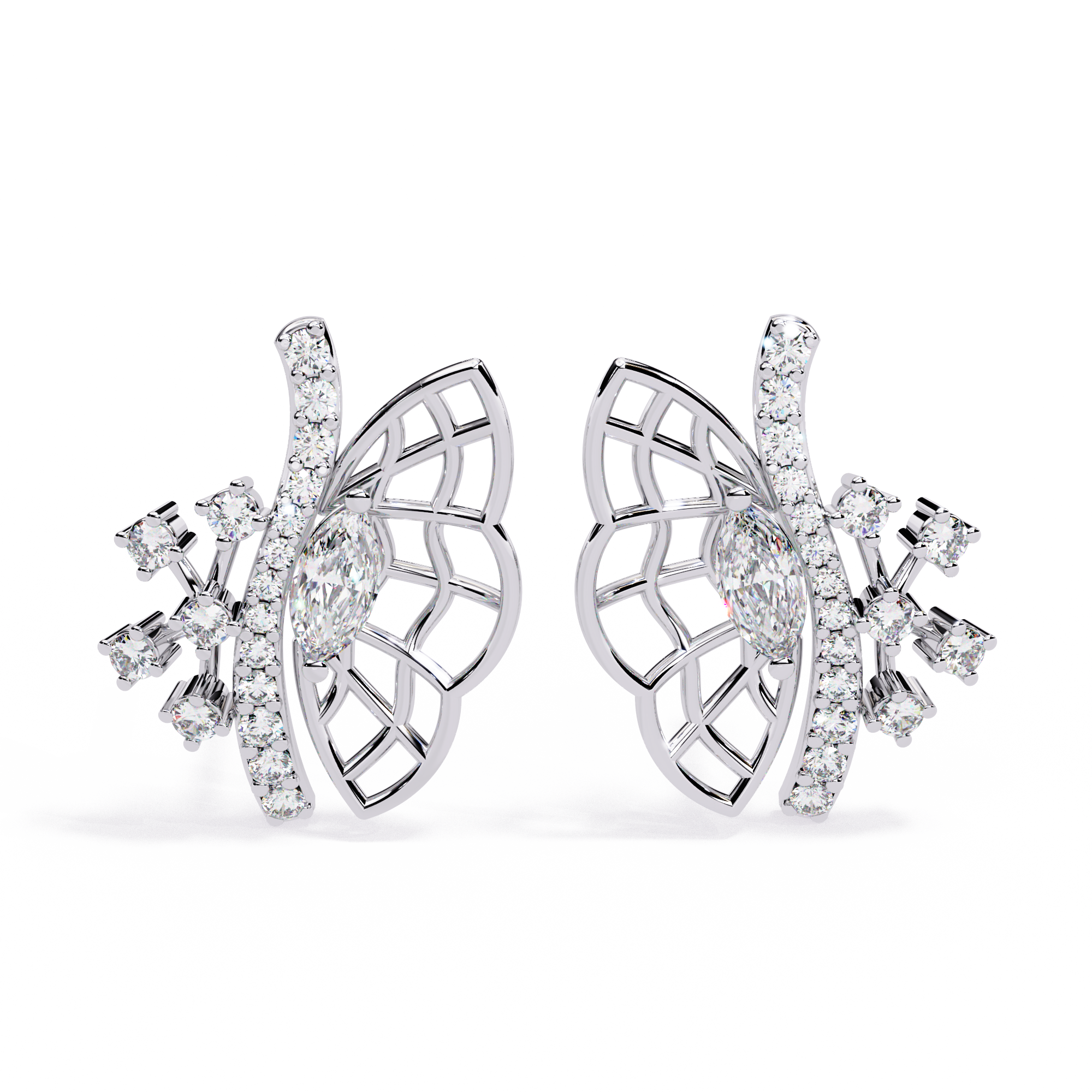 0.37ct Marquise Flutter Lab Grown Diamond Earrings