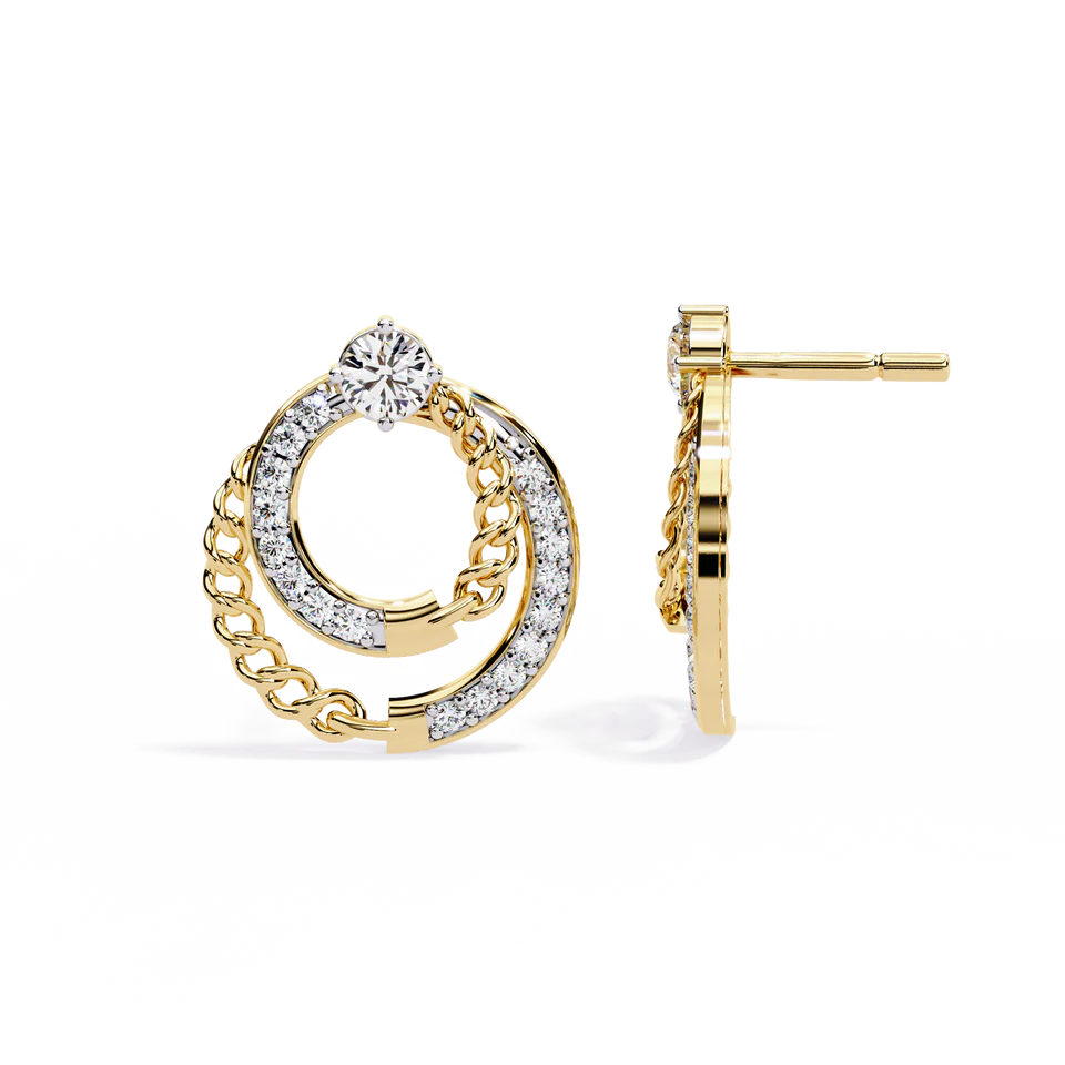 0.46ct Celestial Link Lab Grown Diamond Earrings EF VS