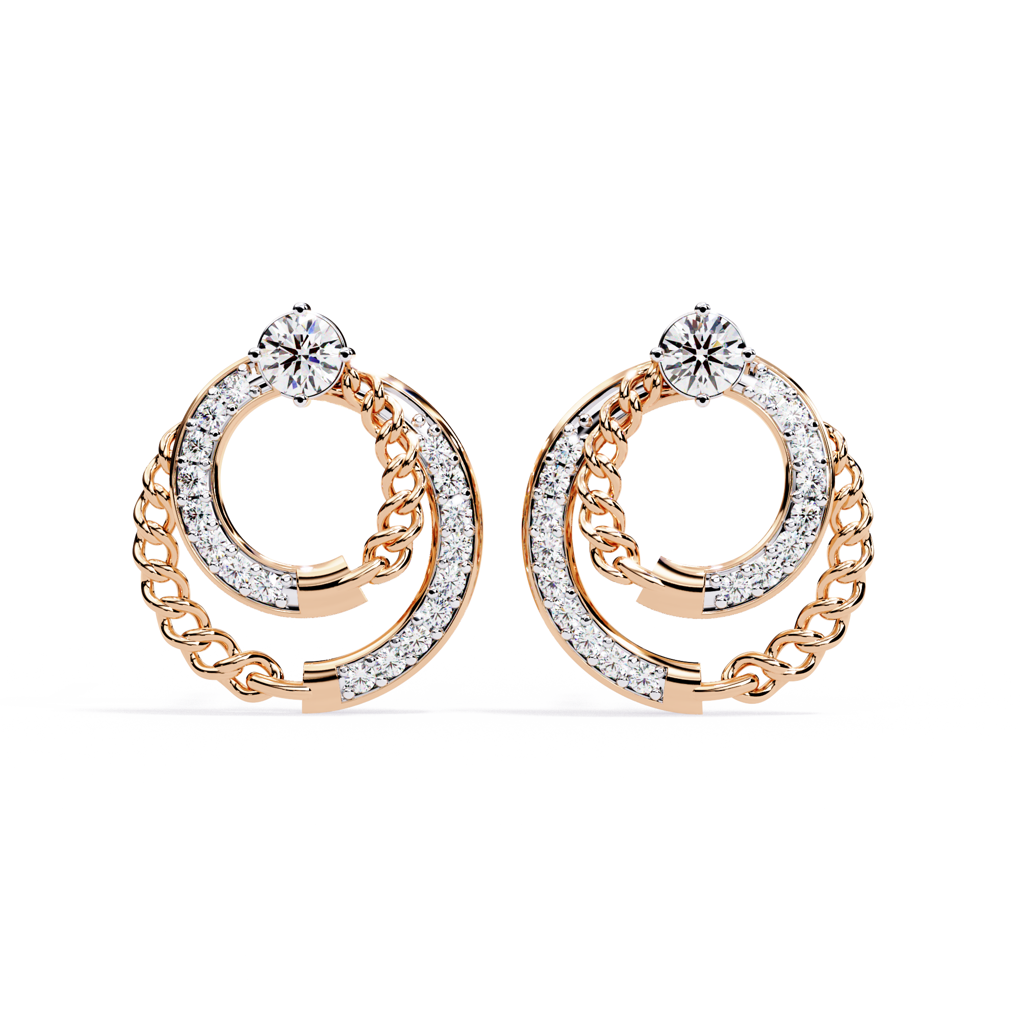 Celestial Link 0.46ct Diamond Earrings | Solitairekart