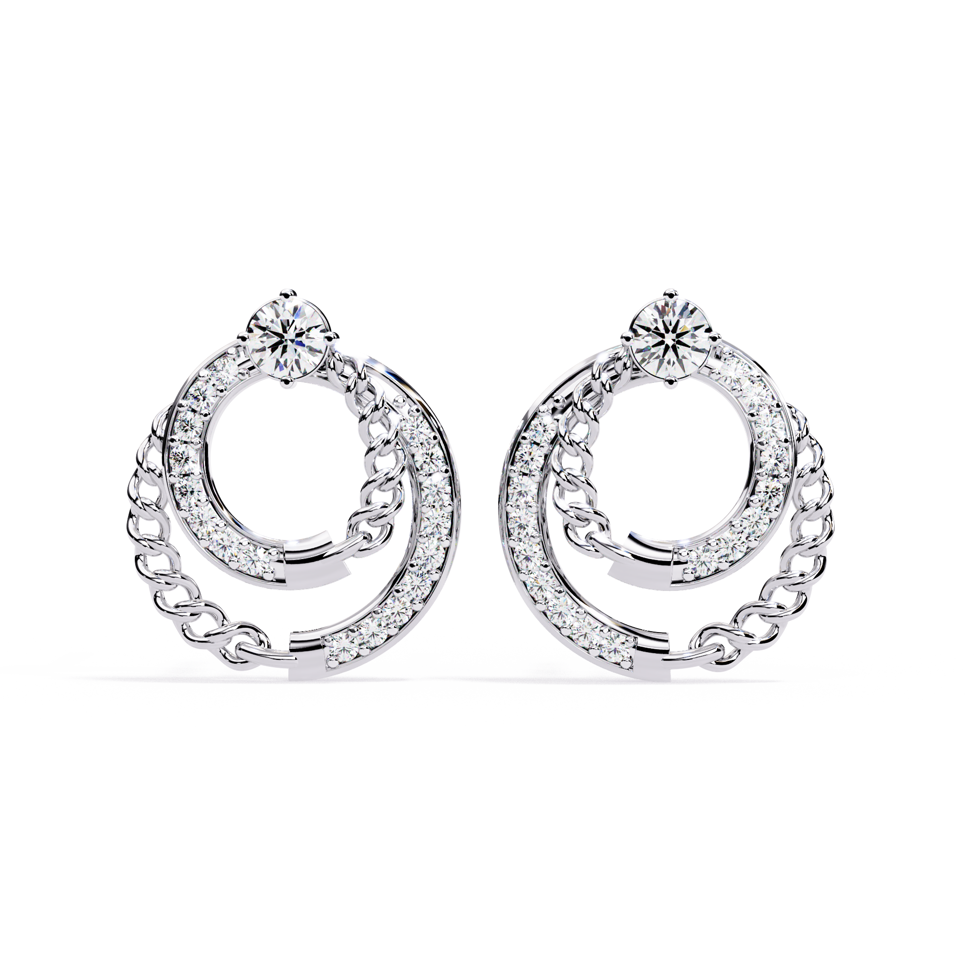 Celestial Link 0.46ct Diamond Earrings | Solitairekart