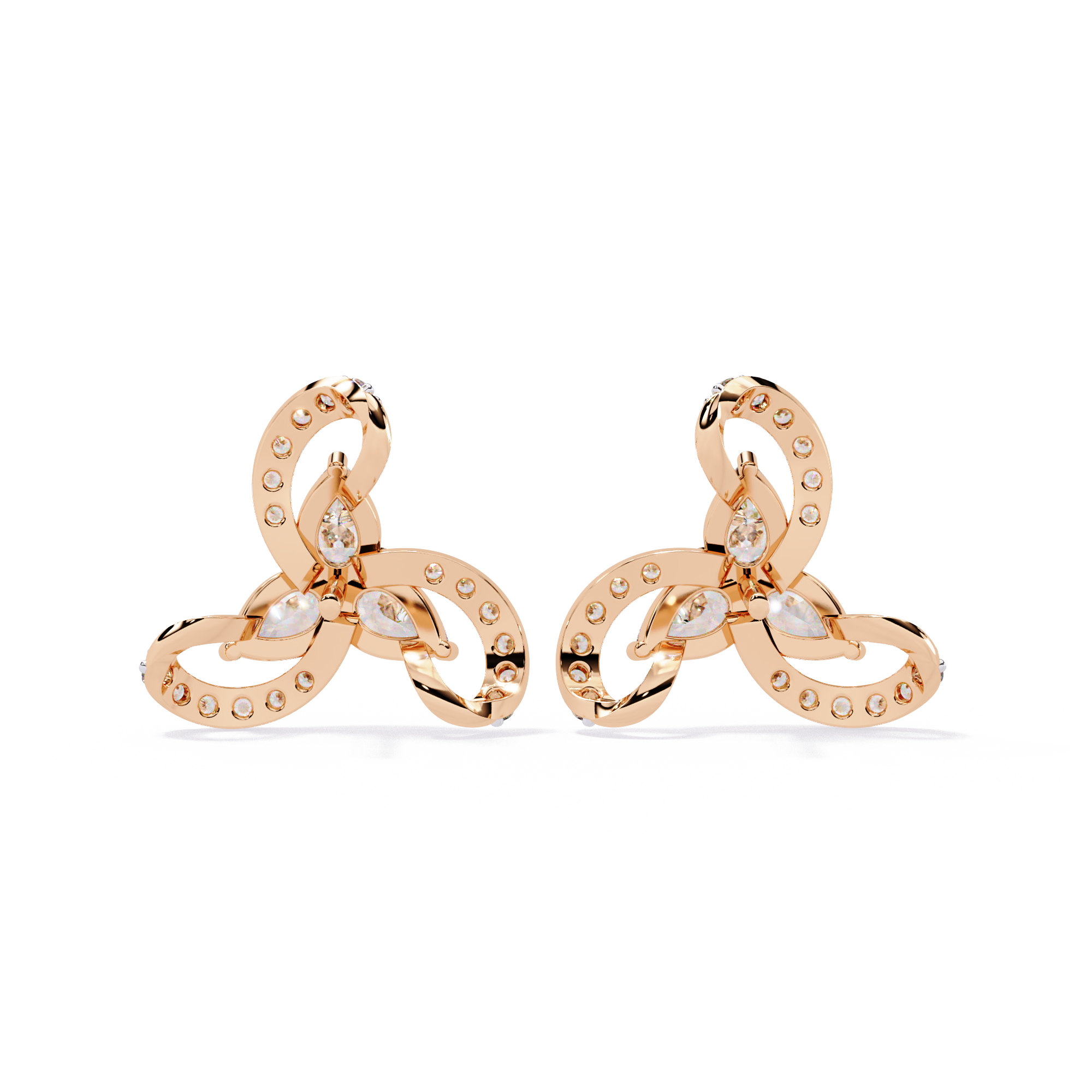 1.38ct Trinity Bloom Diamond Earrings – Solitairekart