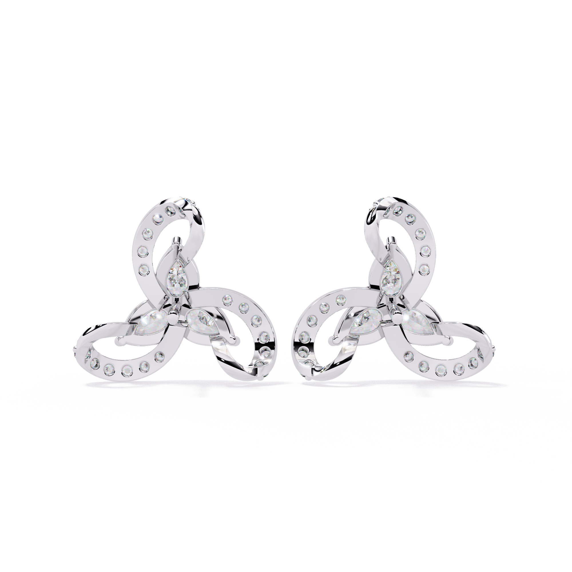 1.38ct Trinity Bloom Diamond Earrings – Solitairekart