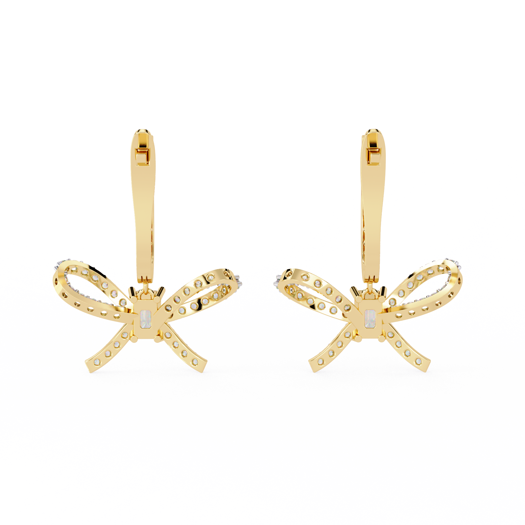 1.19ct Lustrous Ribbon Drops Lab Diamond Earrings
