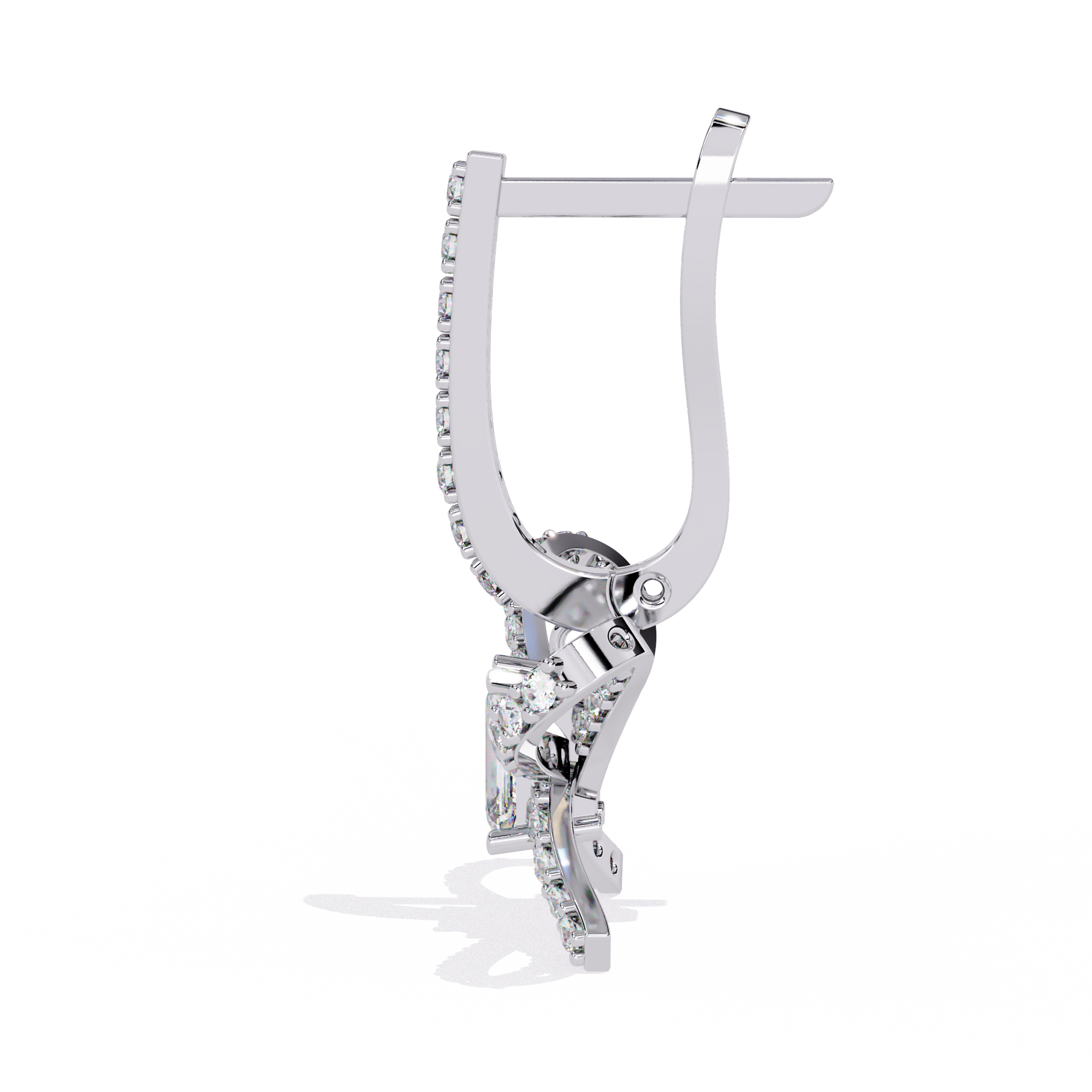 1.19ct Lustrous Ribbon Drops Lab Diamond Earrings