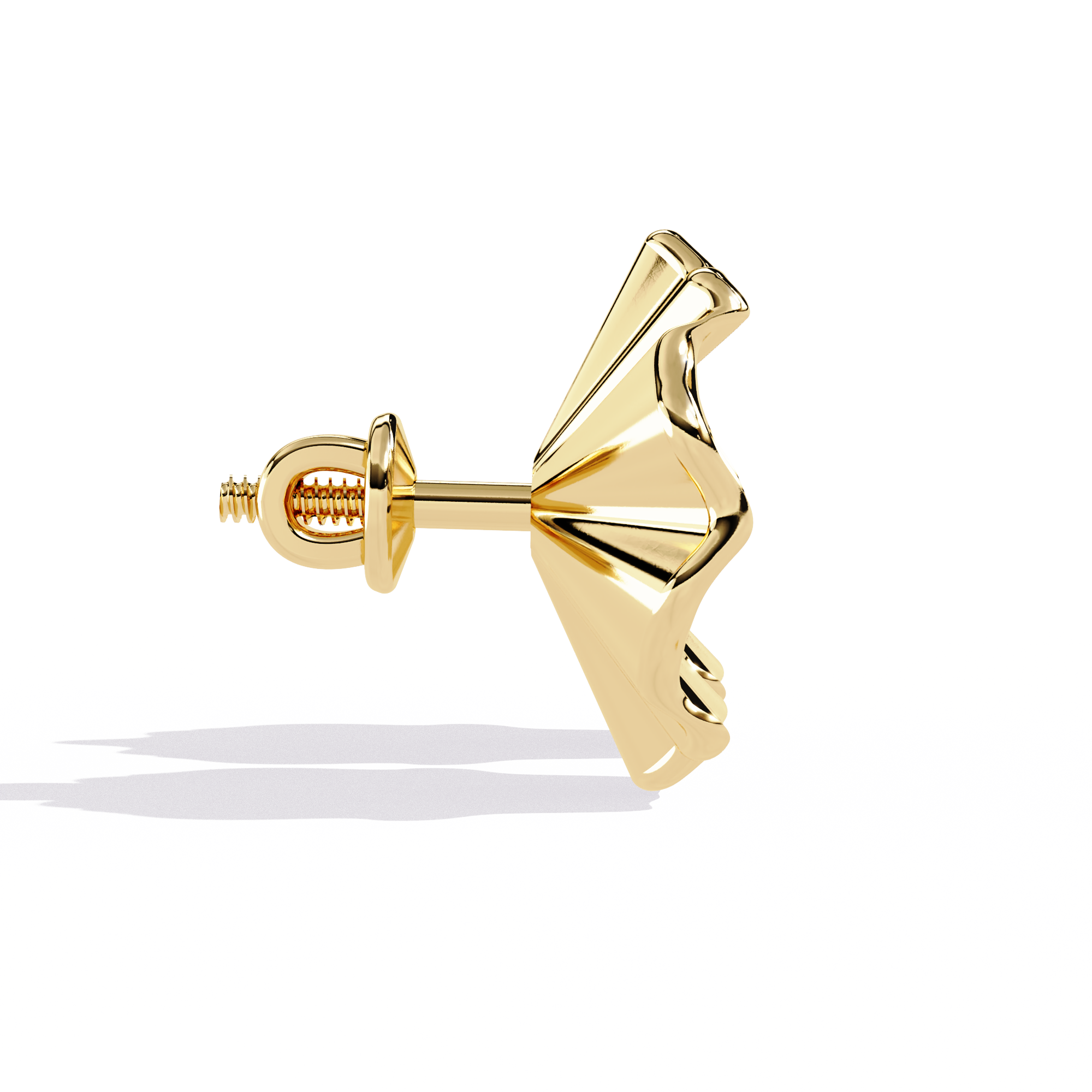 Golden Bloom Natural Diamond Earrings – 0.06ct