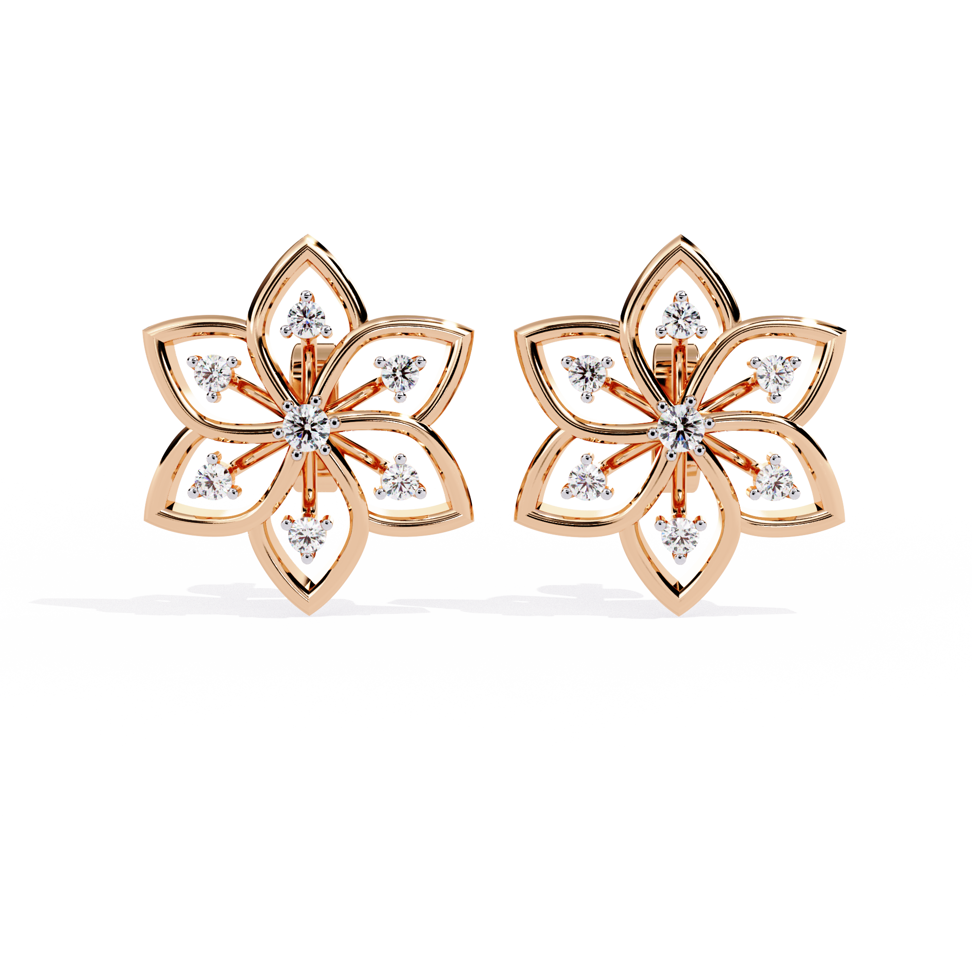 0.1ct Blossom Aura Lab Grown Diamond Earrings EF VS