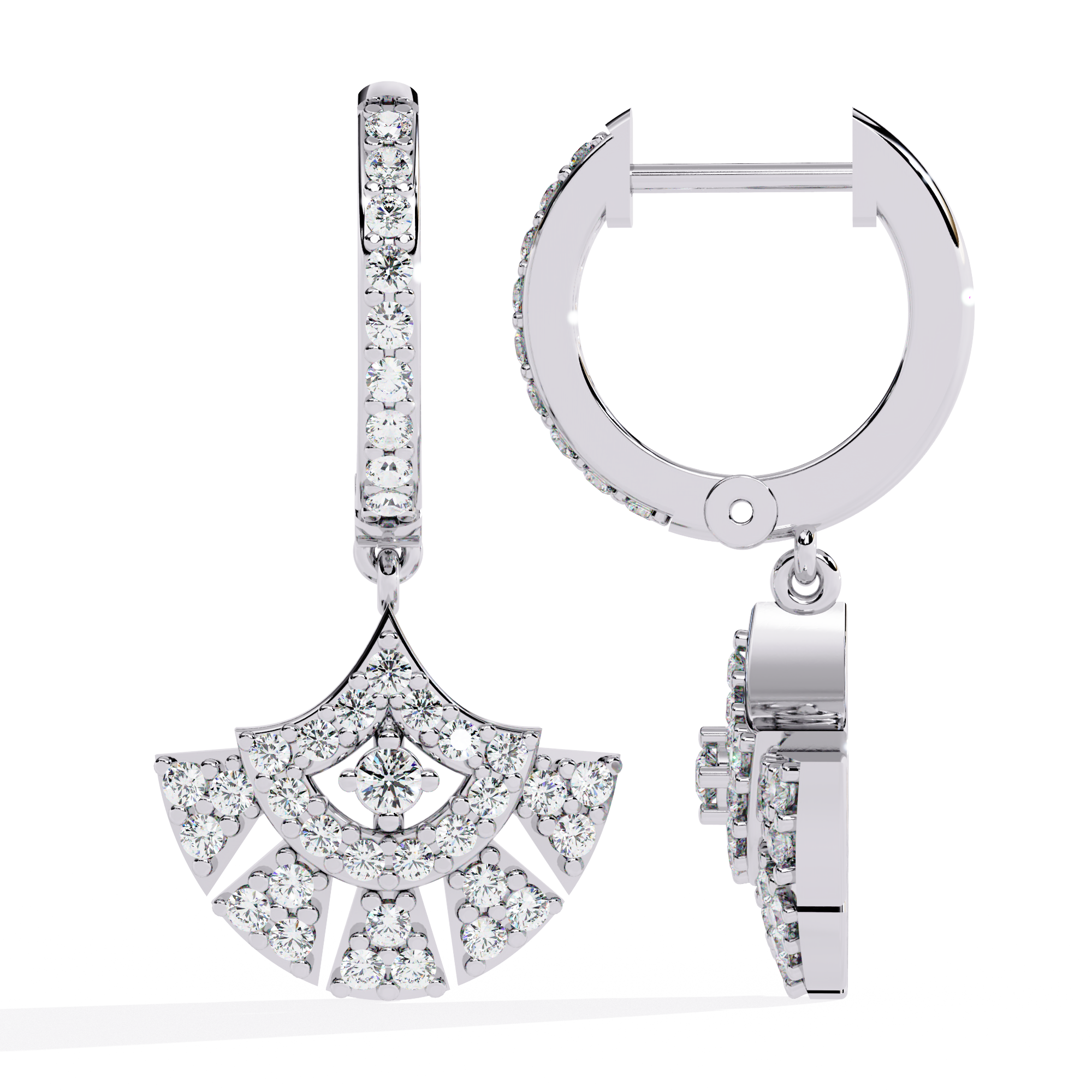 Solitairekart 0.48ct Natural Diamond Danglers Earrings