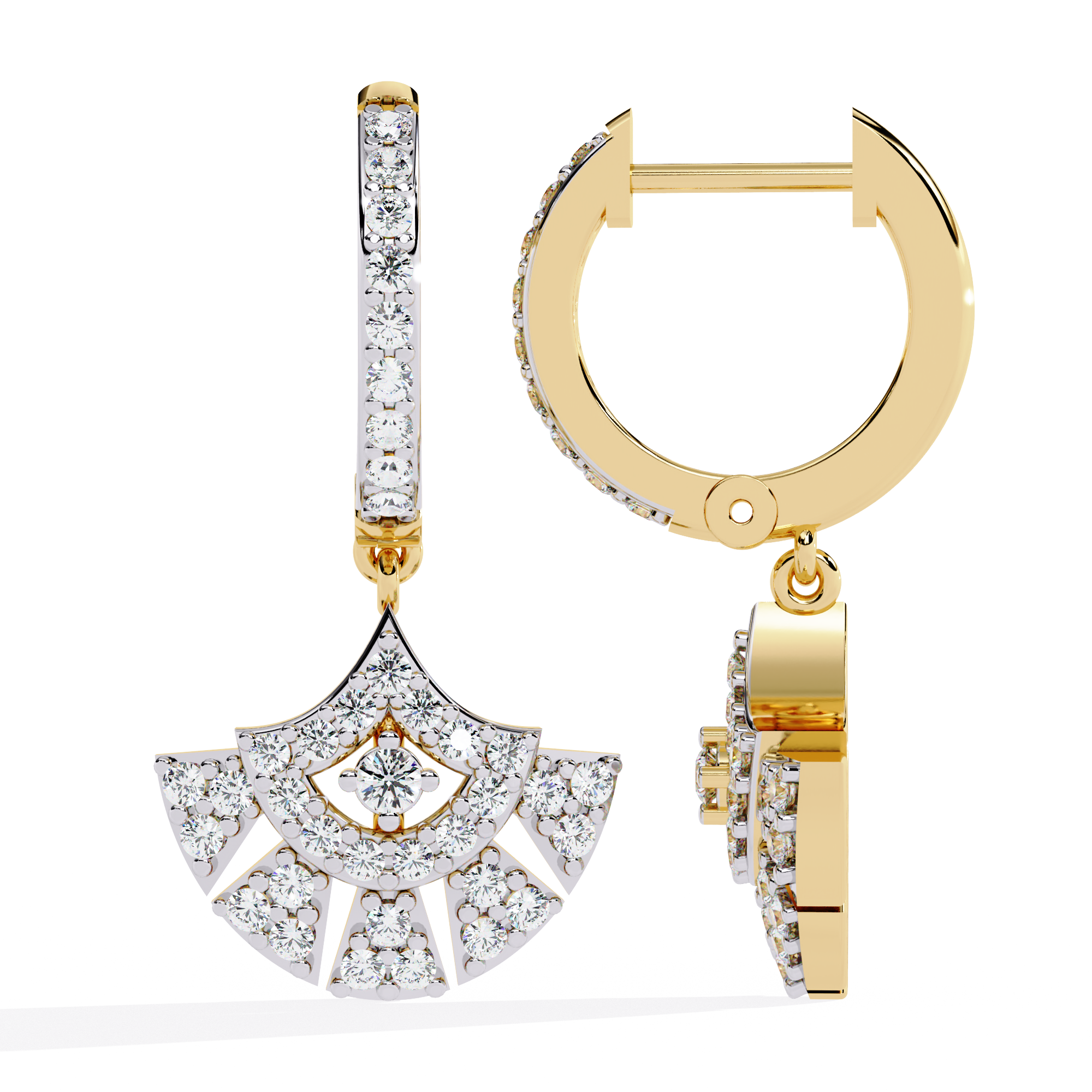 Solitairekart 0.48ct Natural Diamond Danglers Earrings