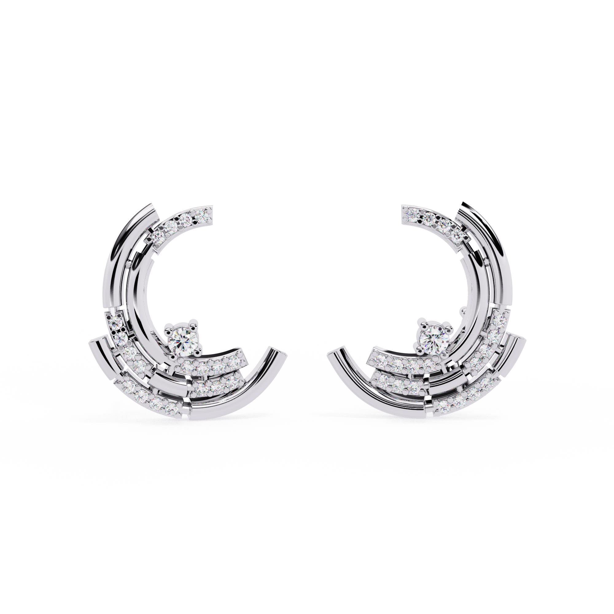 0.21ct Arc Earrings – Solitairekart Diamond Jewelry