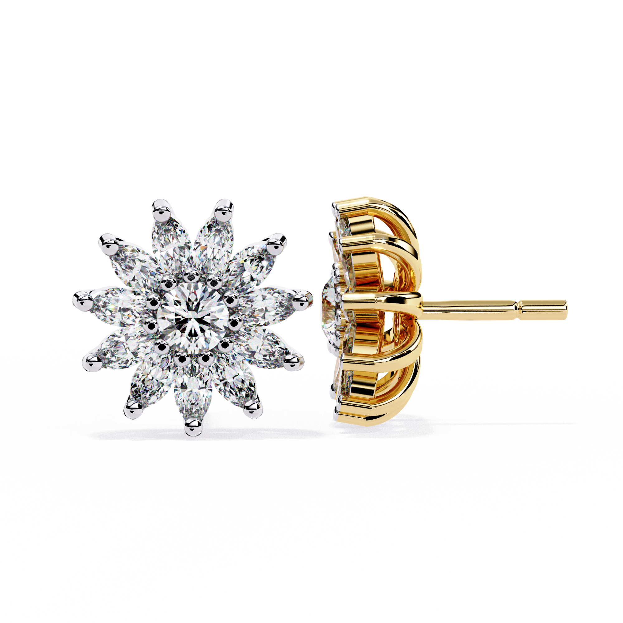 1.31ct Lab Grown Diamond Bloom Earrings