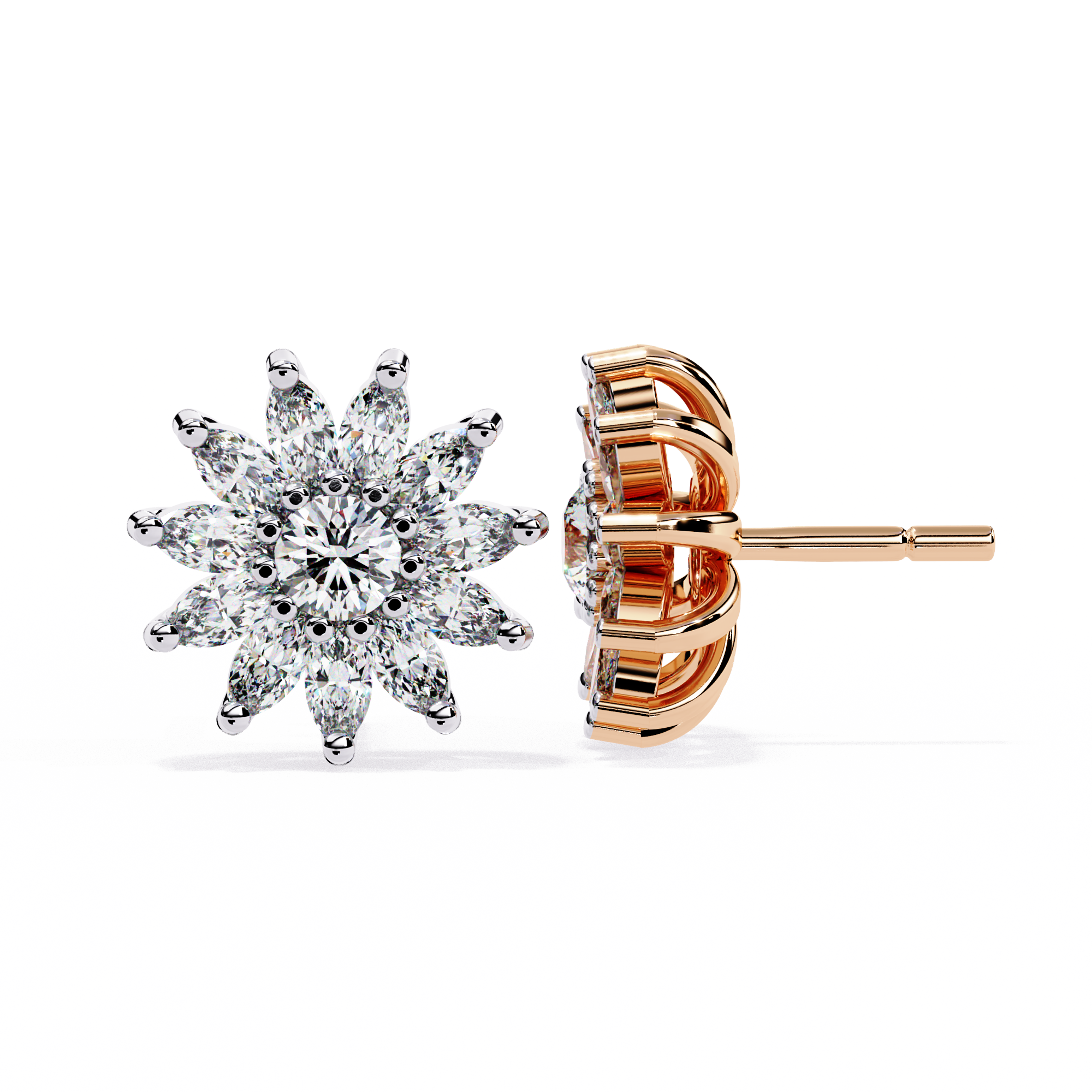 1.31ct Lab Grown Diamond Bloom Earrings