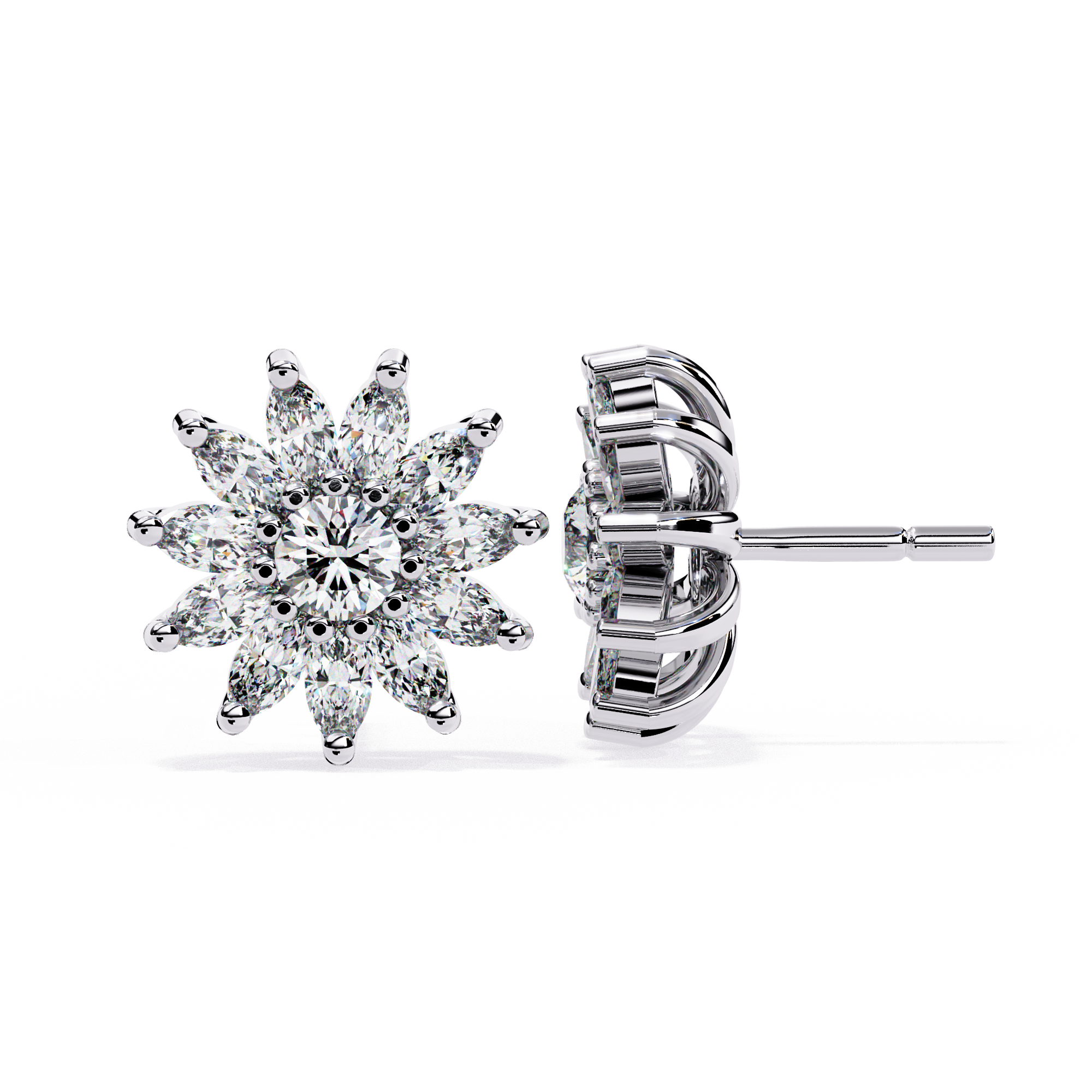 1.31ct Lab Grown Diamond Bloom Earrings