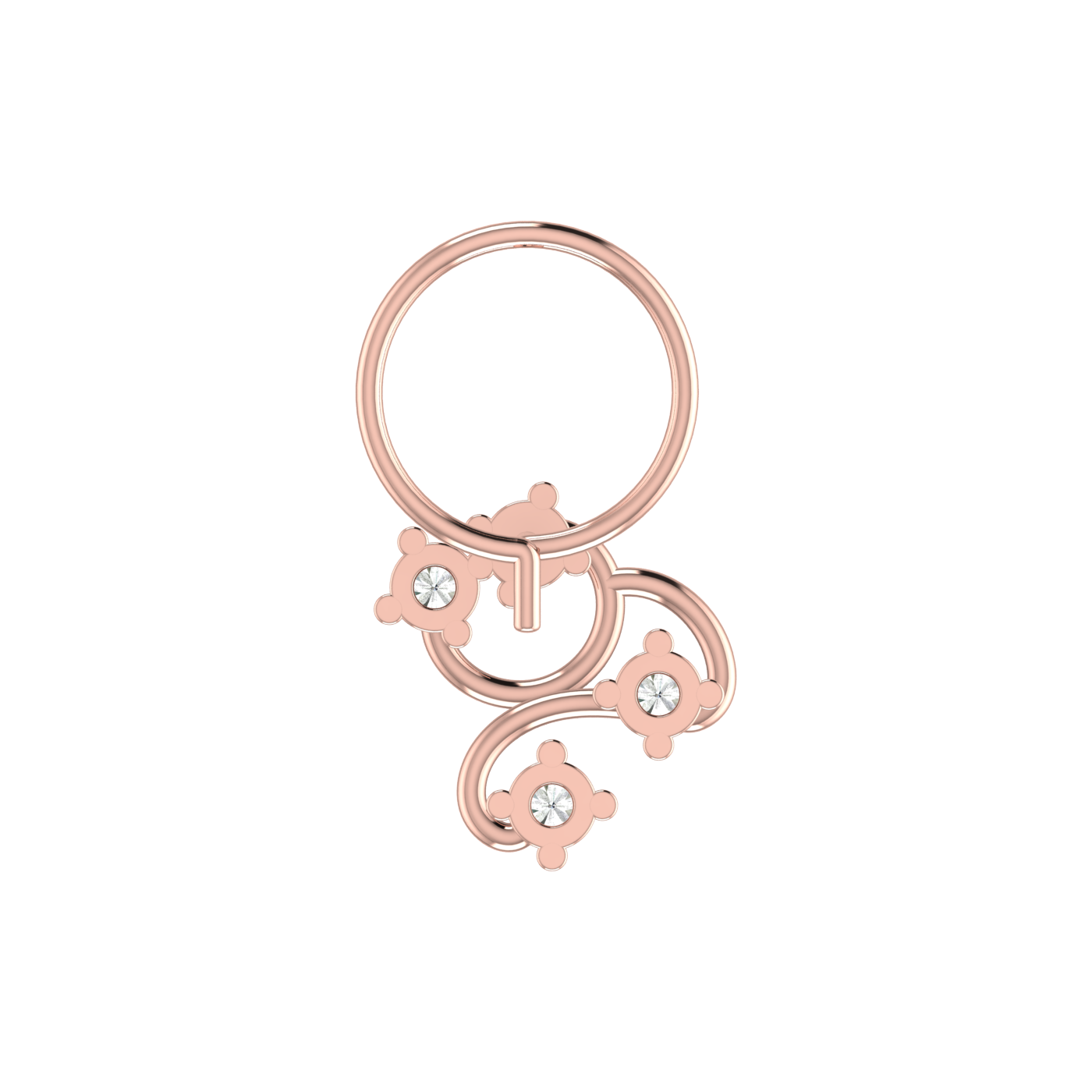 0.12 Carat Lab Grown Diamond Nose Pin